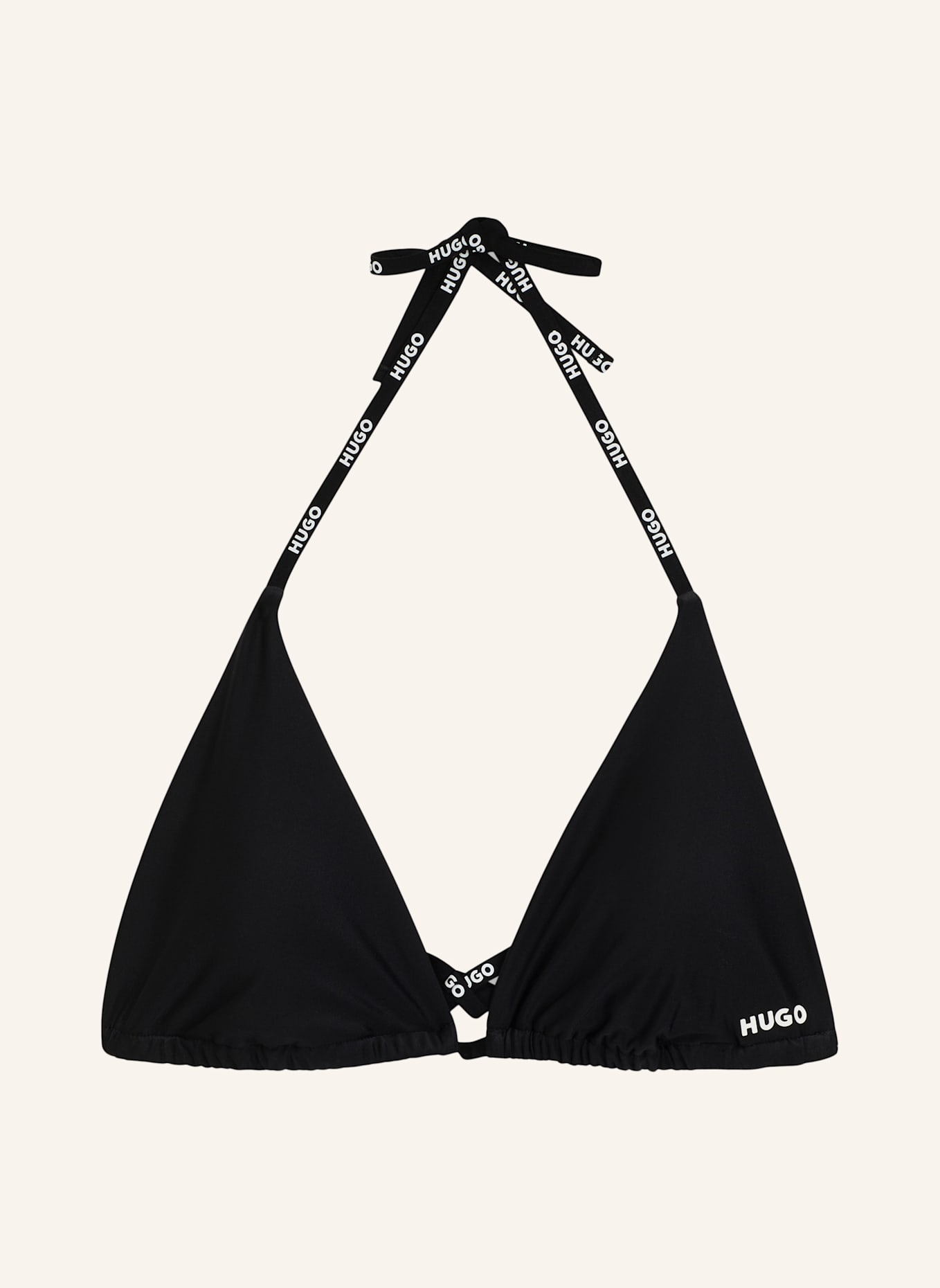 HUGO Bikini-Oberteil PURE TRIANGLE Regular Fit: SCHWARZ