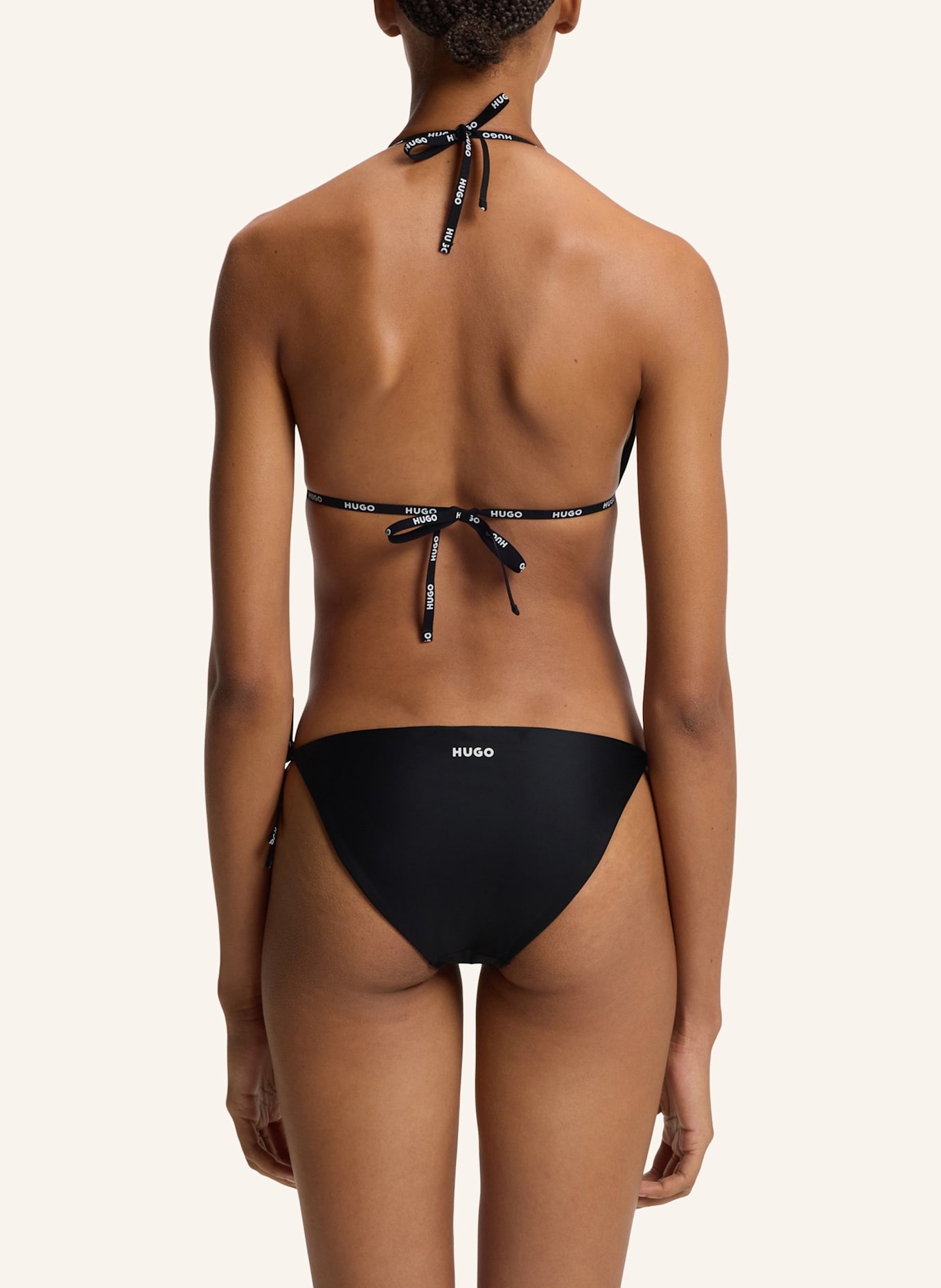 HUGO Bikini-Oberteil PURE TRIANGLE Regular Fit: SCHWARZ