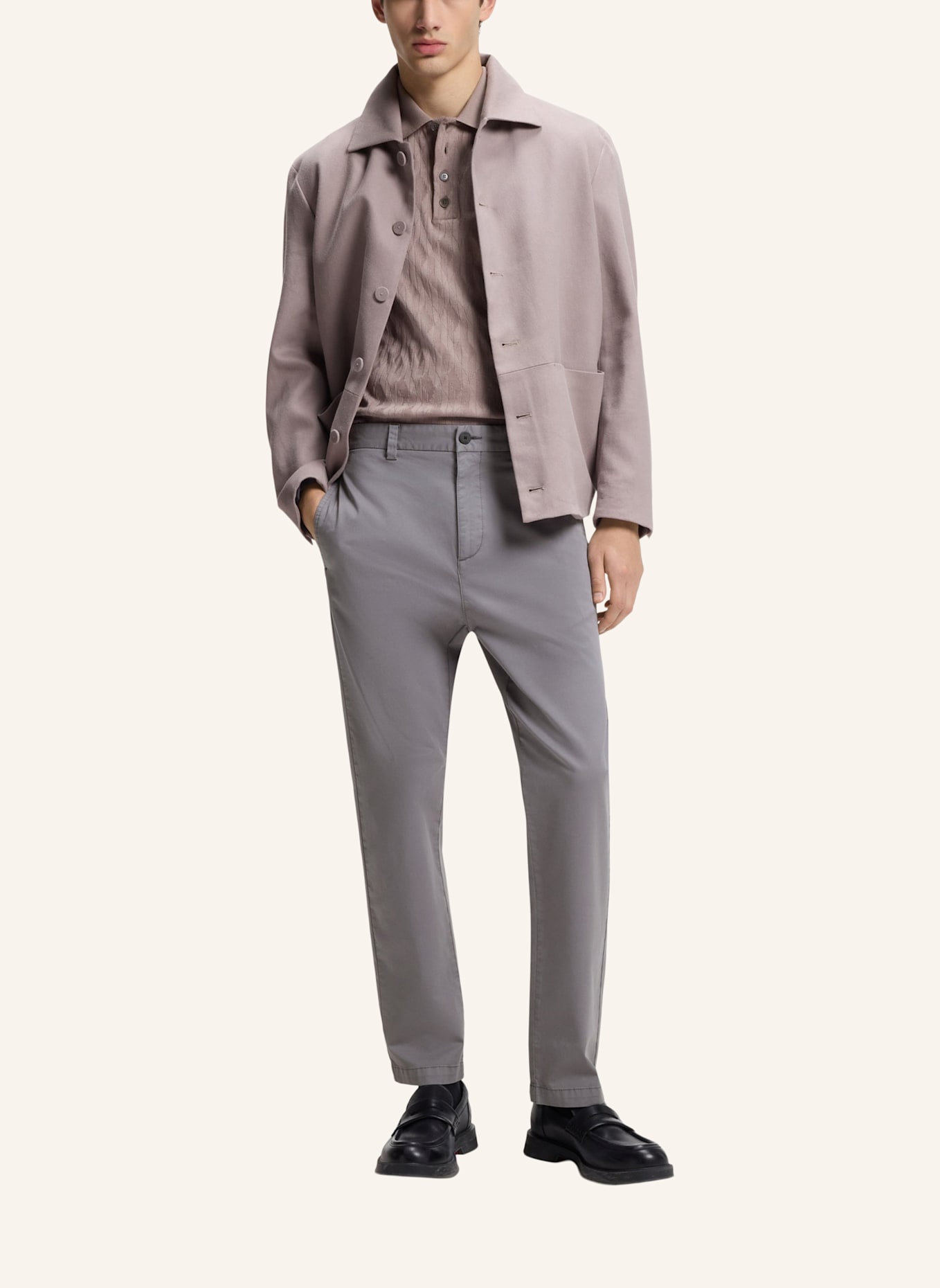 HUGO Casual Hose DAVID251D Slim Fit: DUNKELGRAU