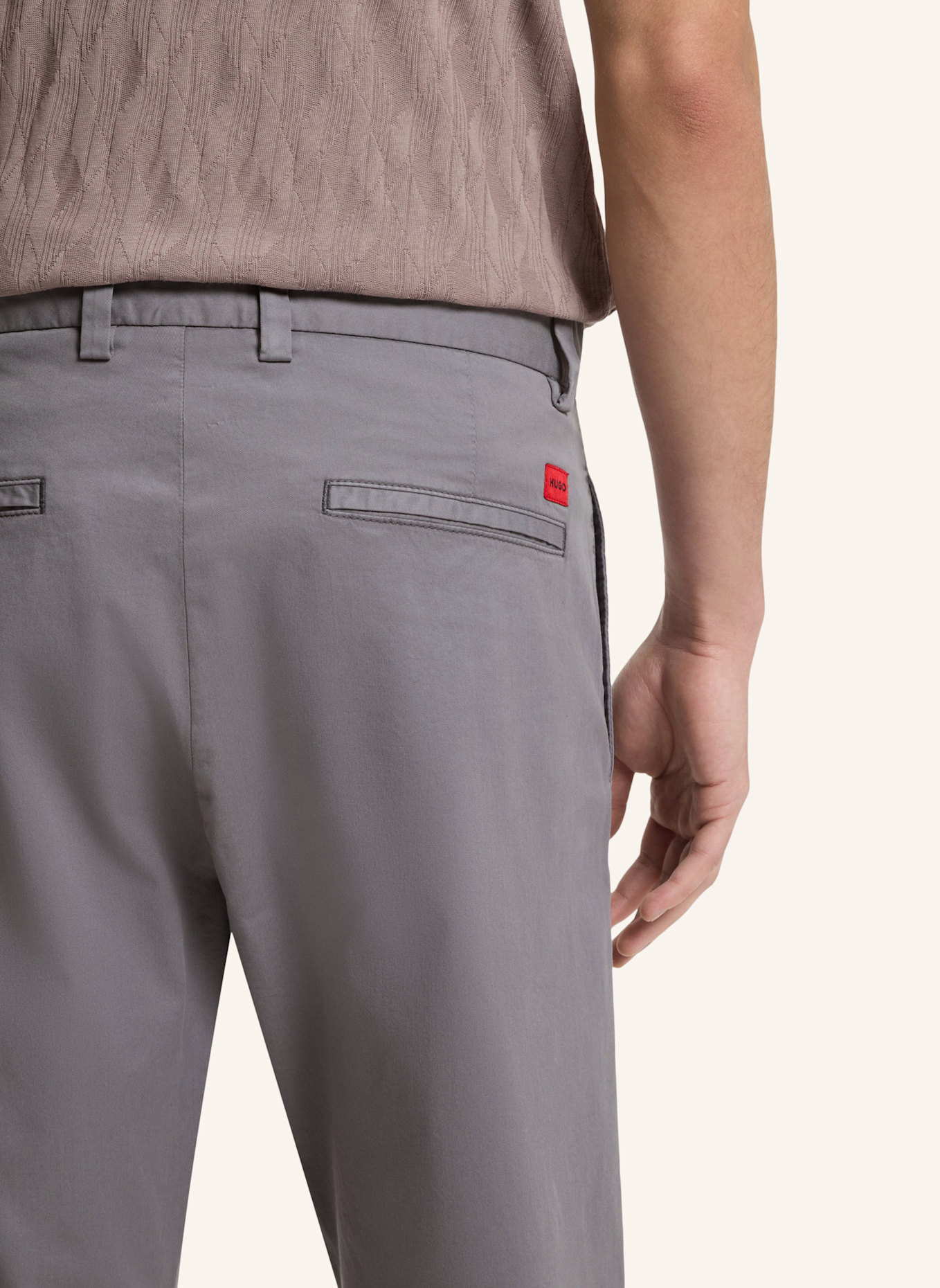 HUGO Casual Hose DAVID251D Slim Fit: DUNKELGRAU