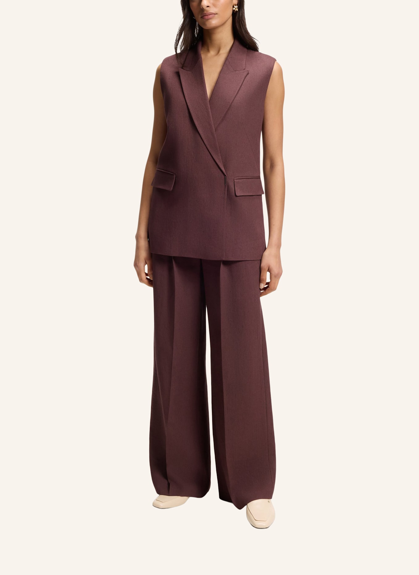 BOSS Flacher Schuh CHARLIZE_LOAFER_LTS: BEIGE