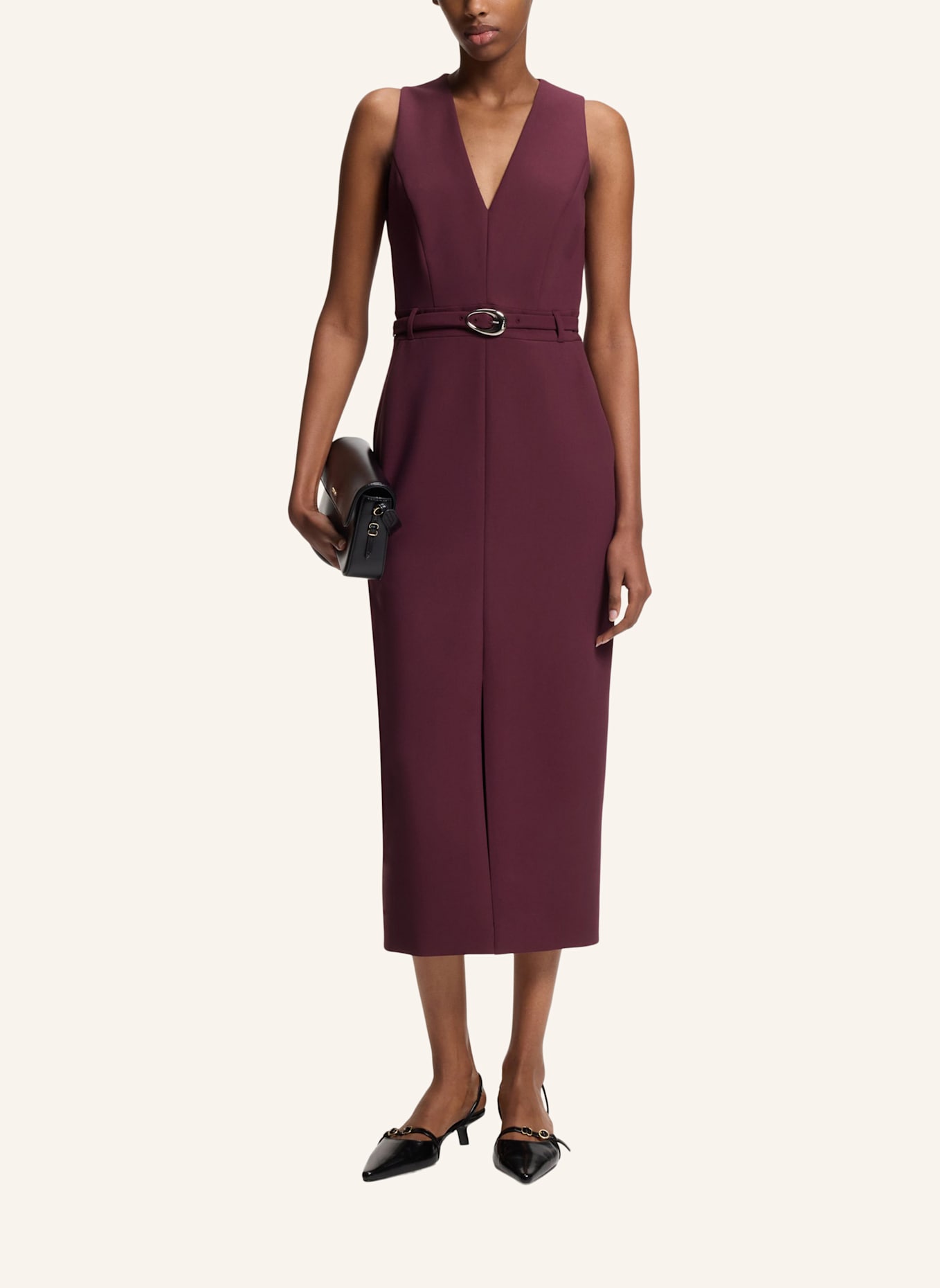 HUGO Business Kleid KATONI-2 Slim Fit: DUNKELLILA