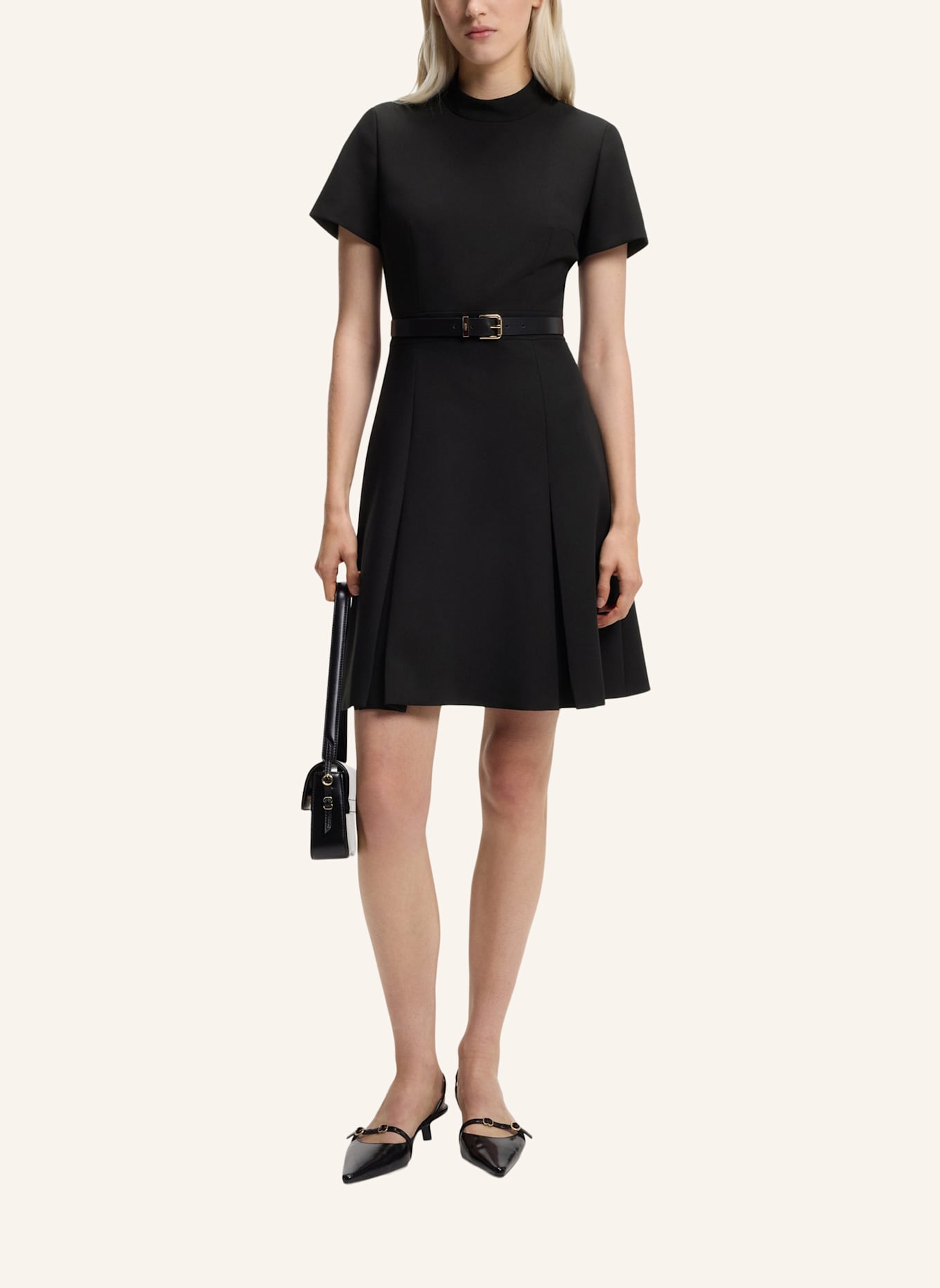 HUGO Business Kleid KAFINE Regular Fit: SCHWARZ