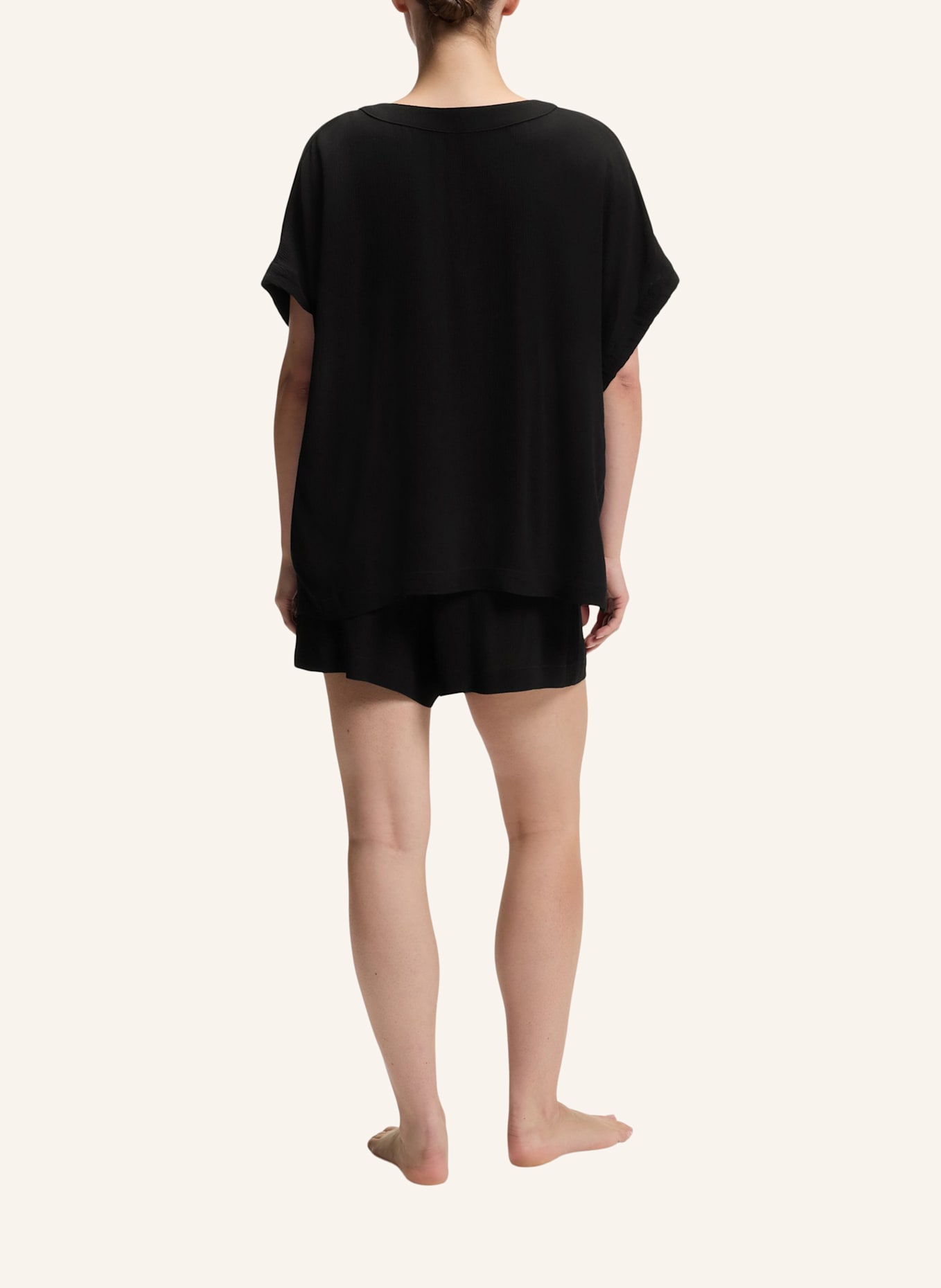 BOSS Strand-Oberteil DOUBLE B_TOP: SCHWARZ