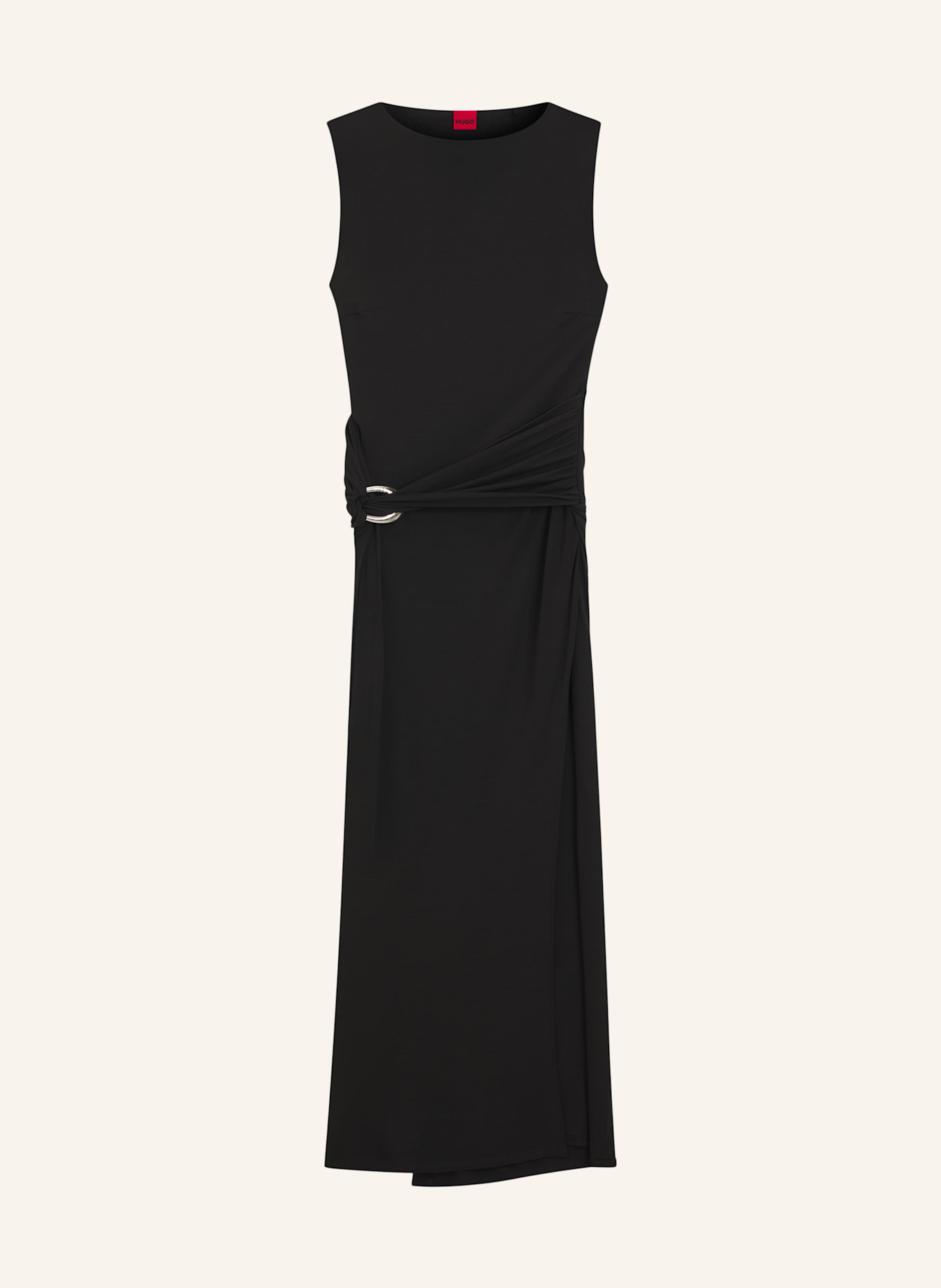 HUGO Jersey-Kleid NASTASIEL Slim Fit: SCHWARZ