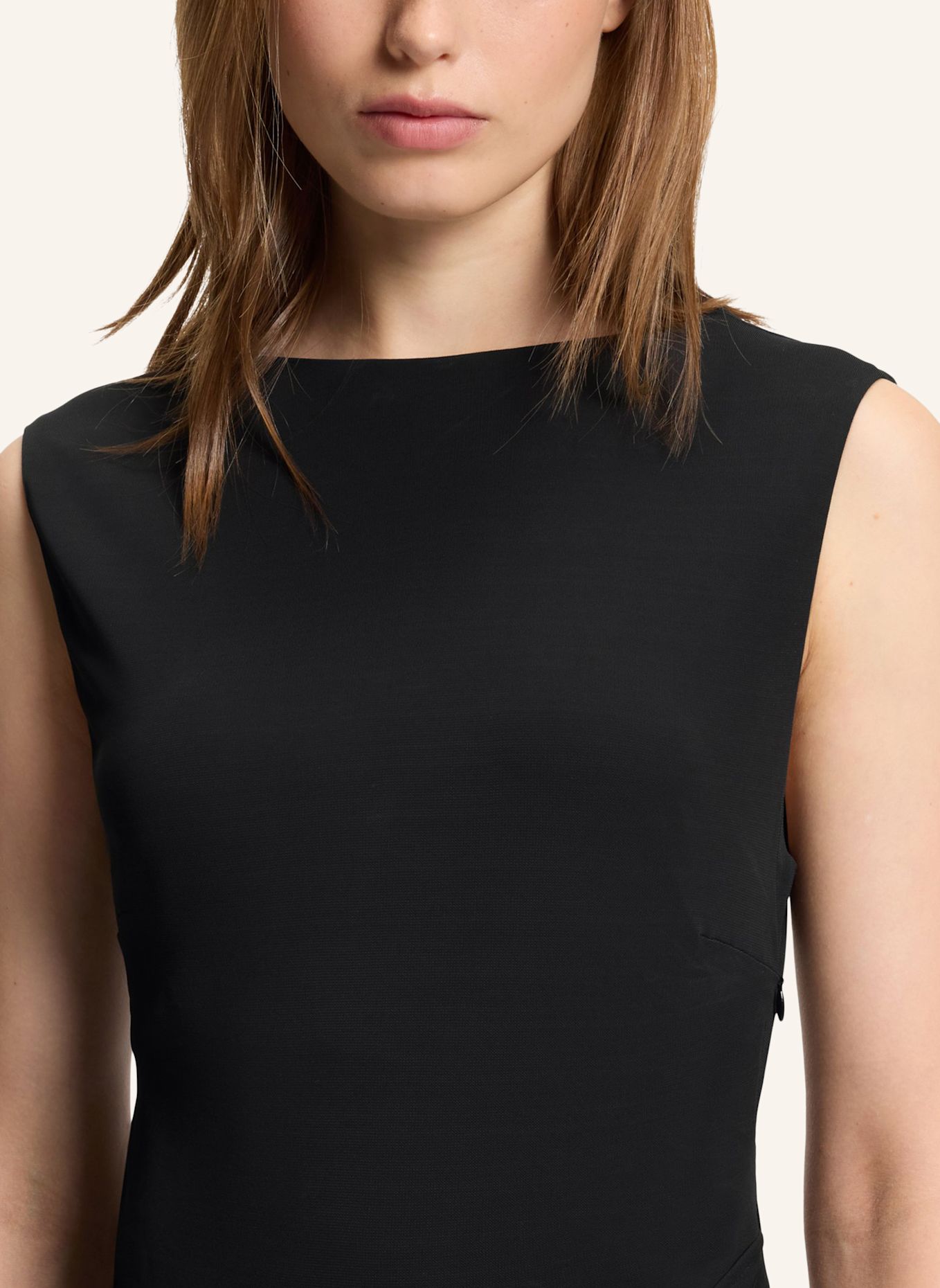 HUGO Jersey-Kleid NASTASIEL Slim Fit: SCHWARZ