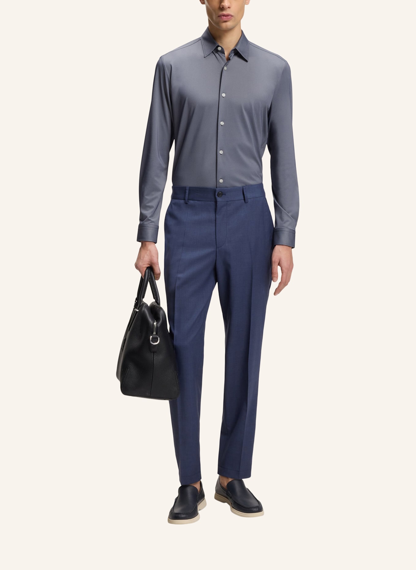 BOSS Casual Hemd P-ROAN-K-F-261 Slim Fit: DUNKELBLAU