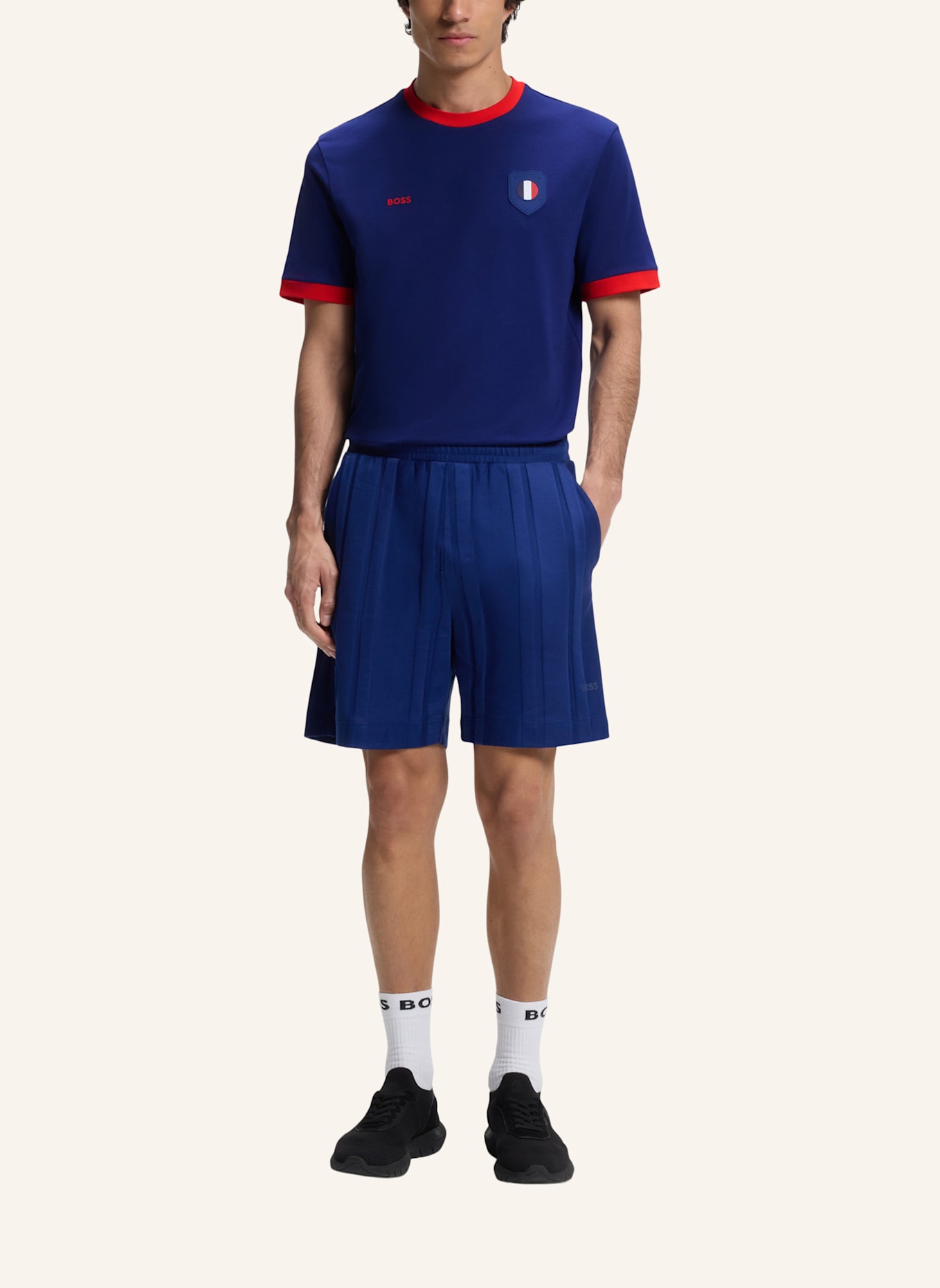 BOSS T-Shirt TS_BB BC LUX TEE Regular Fit: DUNKELBLAU