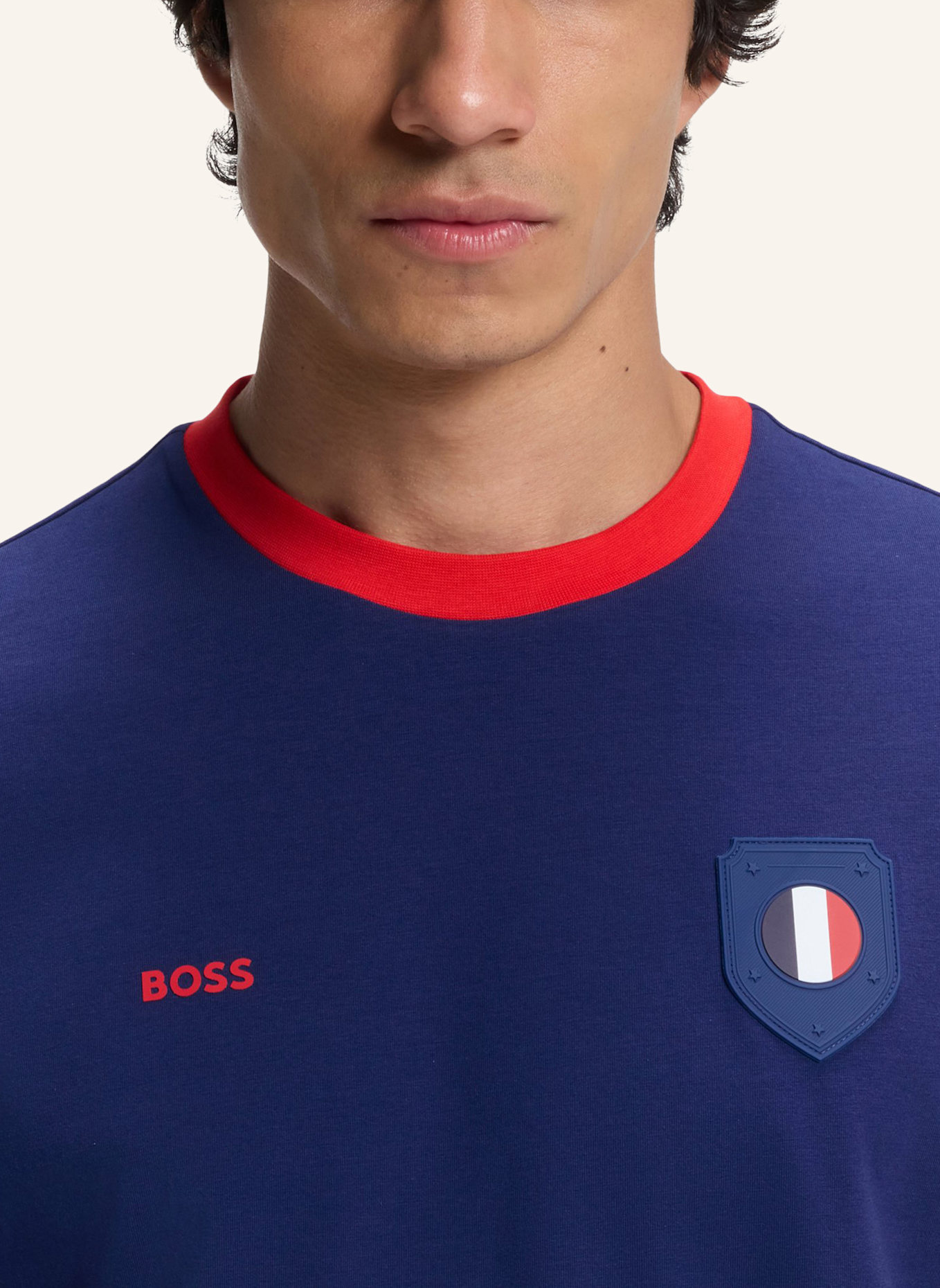 BOSS T-Shirt TS_BB BC LUX TEE Regular Fit: DUNKELBLAU