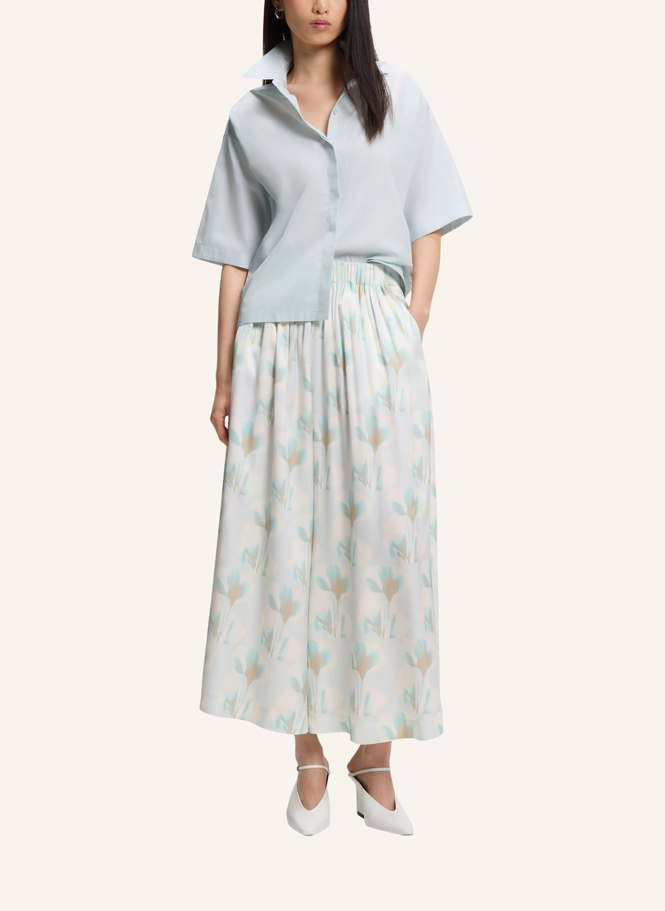 BOSS Business Bluse BIMINA Relaxed Fit: BLAU