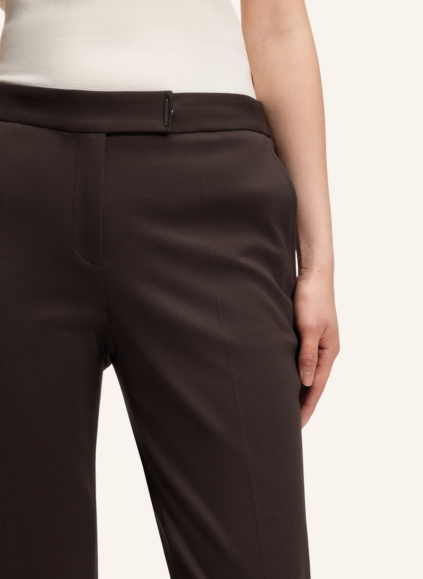 BOSS Business Hose TAPRIA-CROP Slim Fit: DUNKELBRAUN