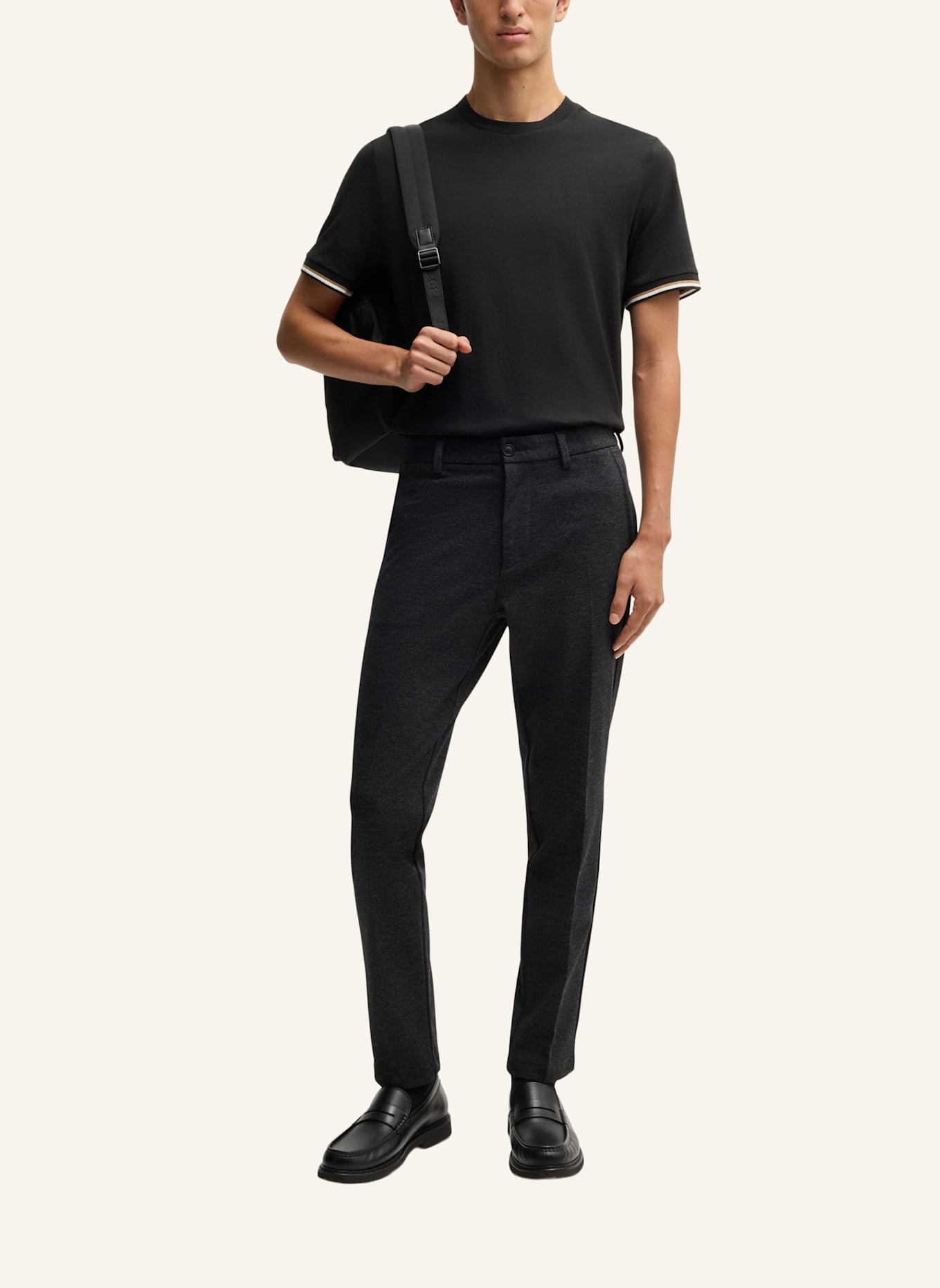 BOSS T-Shirt THOMPSON 04 Regular Fit: SCHWARZ