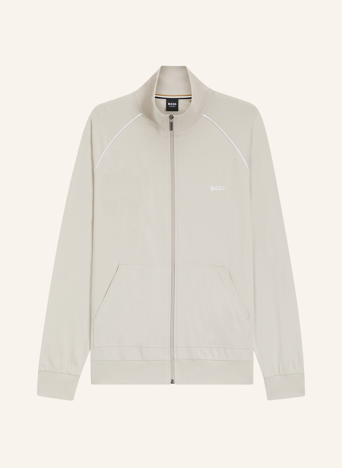 BOSS Loungewear Jacke MIX&MATCH JACKET Z Regular Fit: GRAU