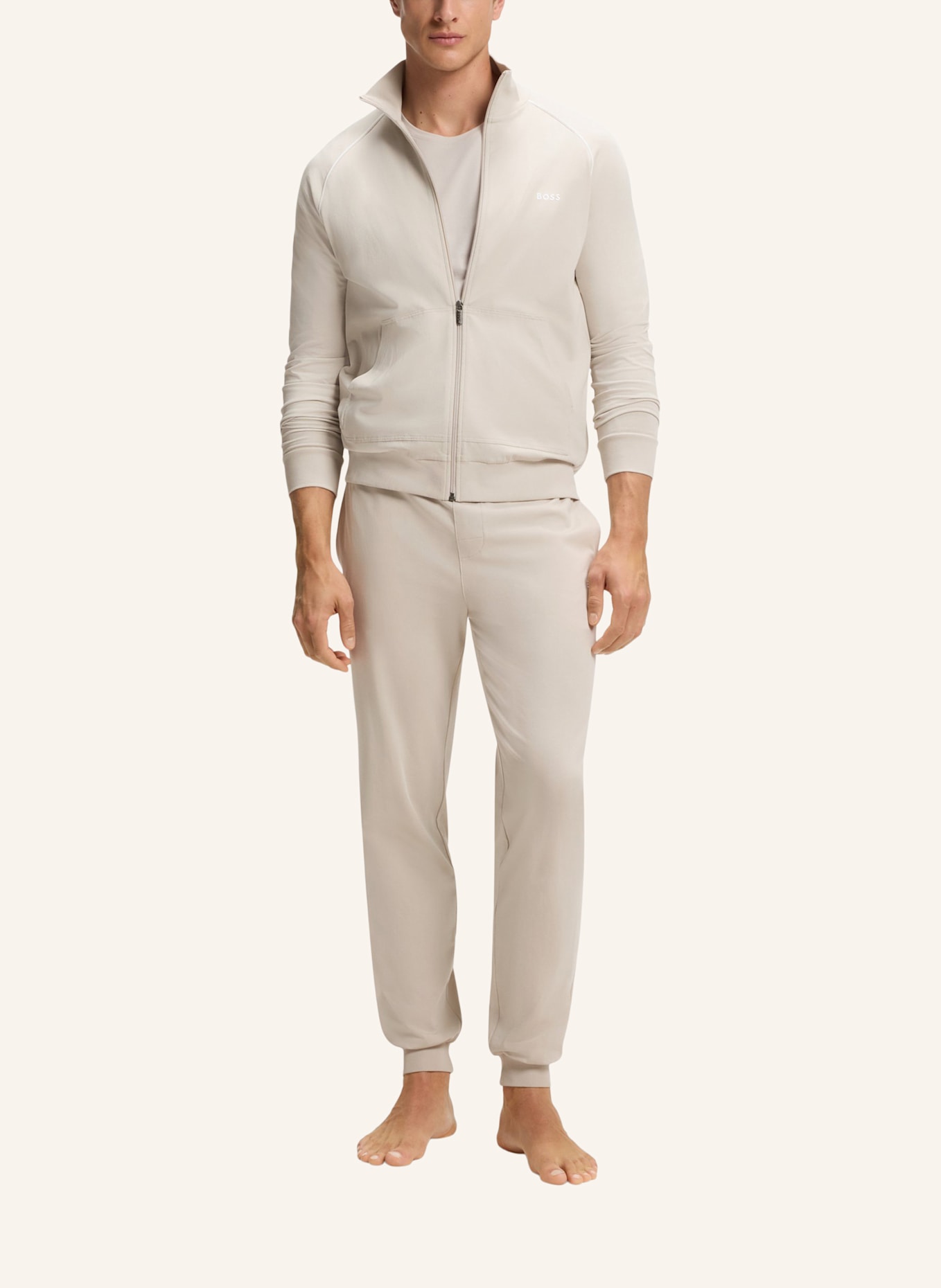 BOSS Loungewear Jacke MIX&MATCH JACKET Z Regular Fit: GRAU