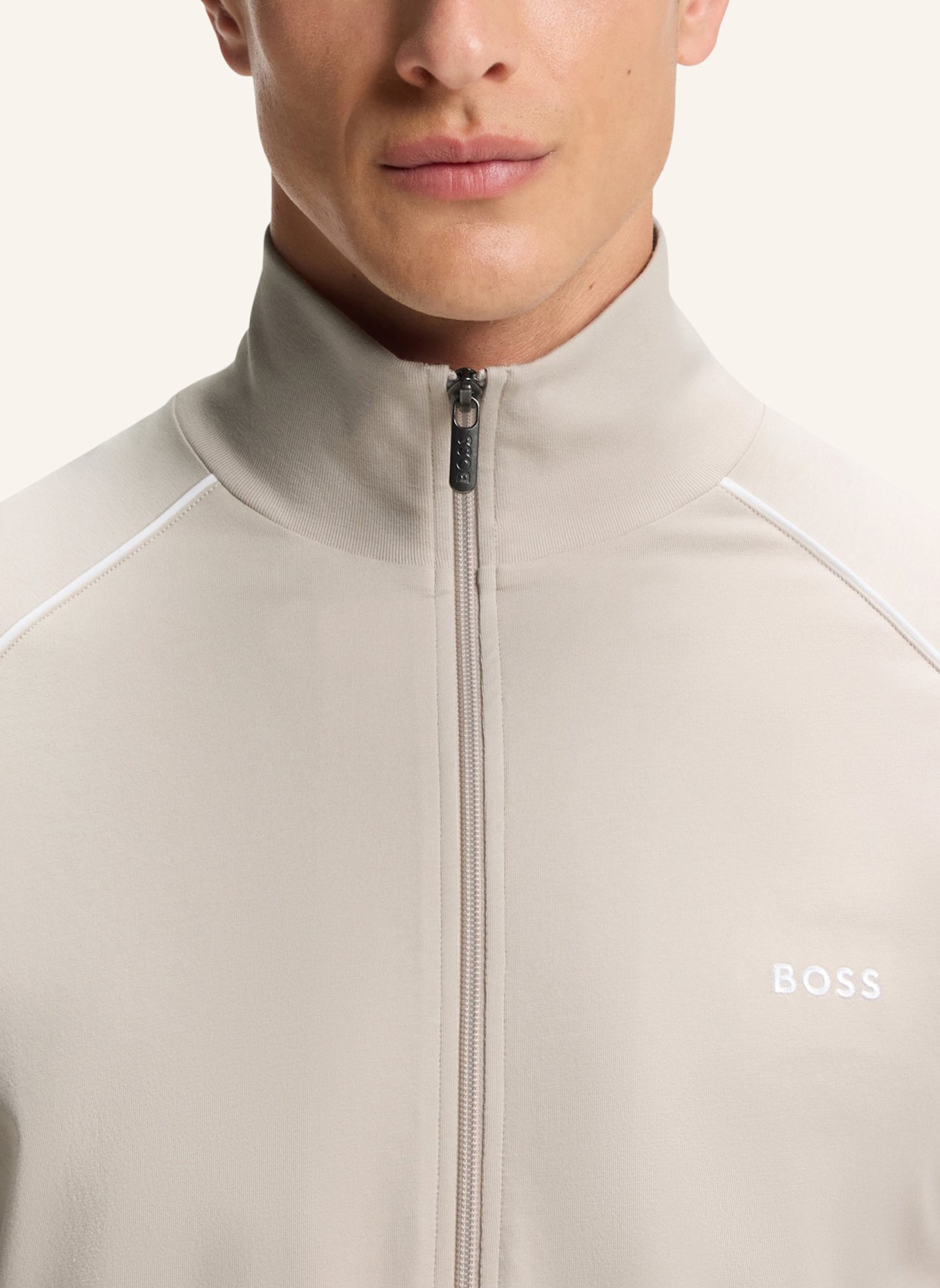 BOSS Loungewear Jacke MIX&MATCH JACKET Z Regular Fit: GRAU