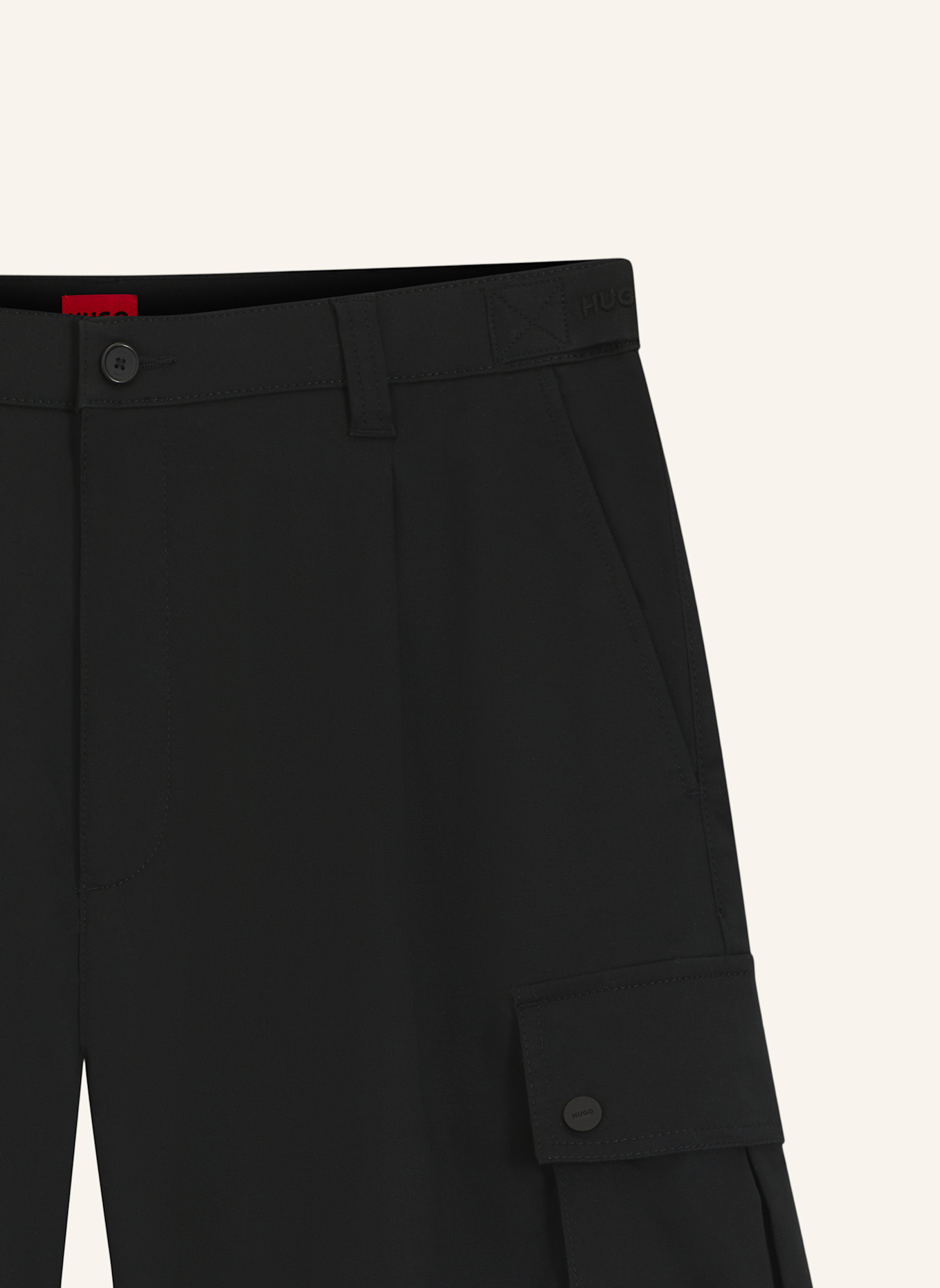 HUGO Short CRAYSEN262S Straight Fit: SCHWARZ