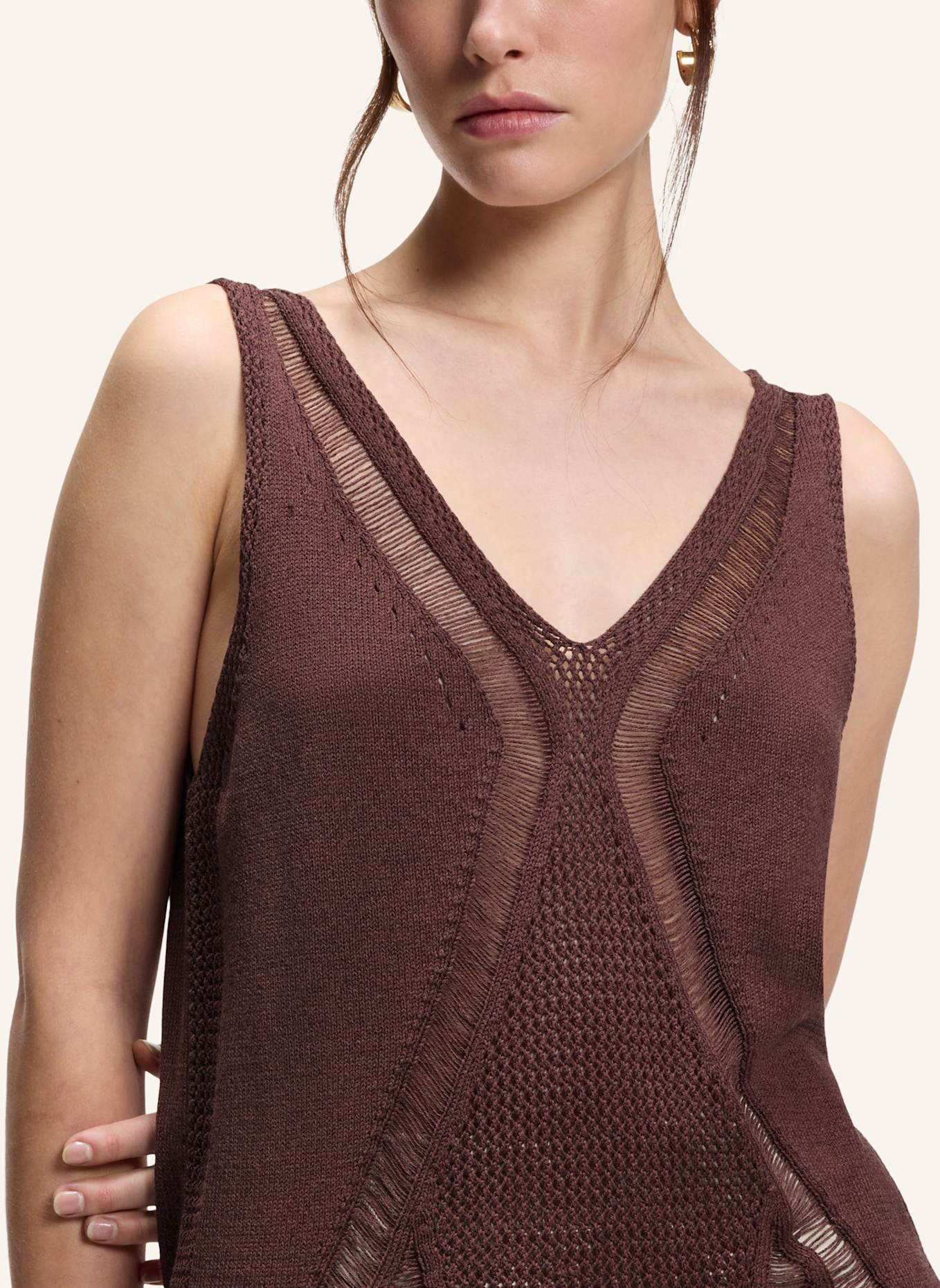 BOSS Casual Top FONICA: DUNKELBRAUN