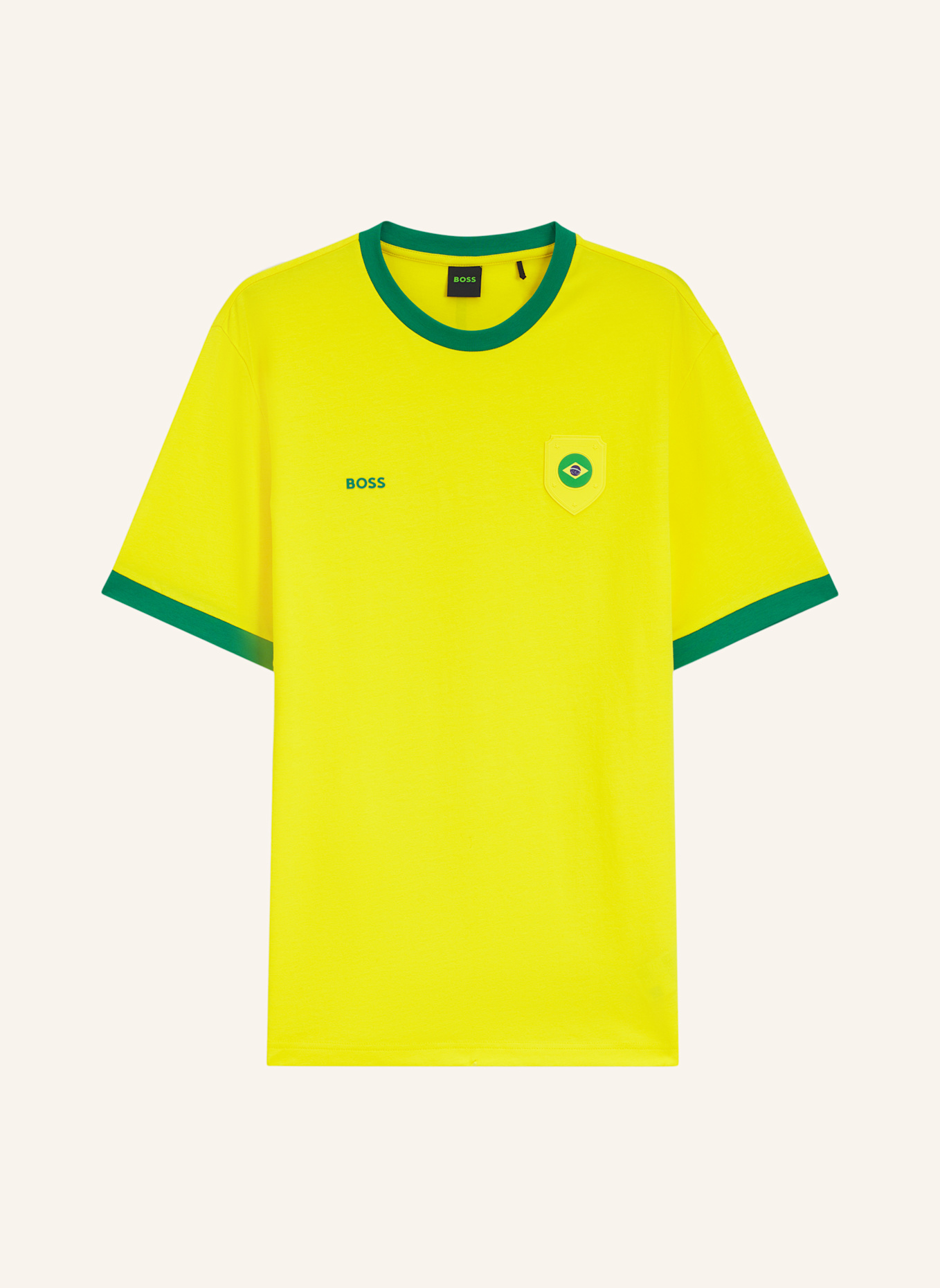 BOSS T-Shirt TS_BB BC LUX TEE Regular Fit: HELLGELB