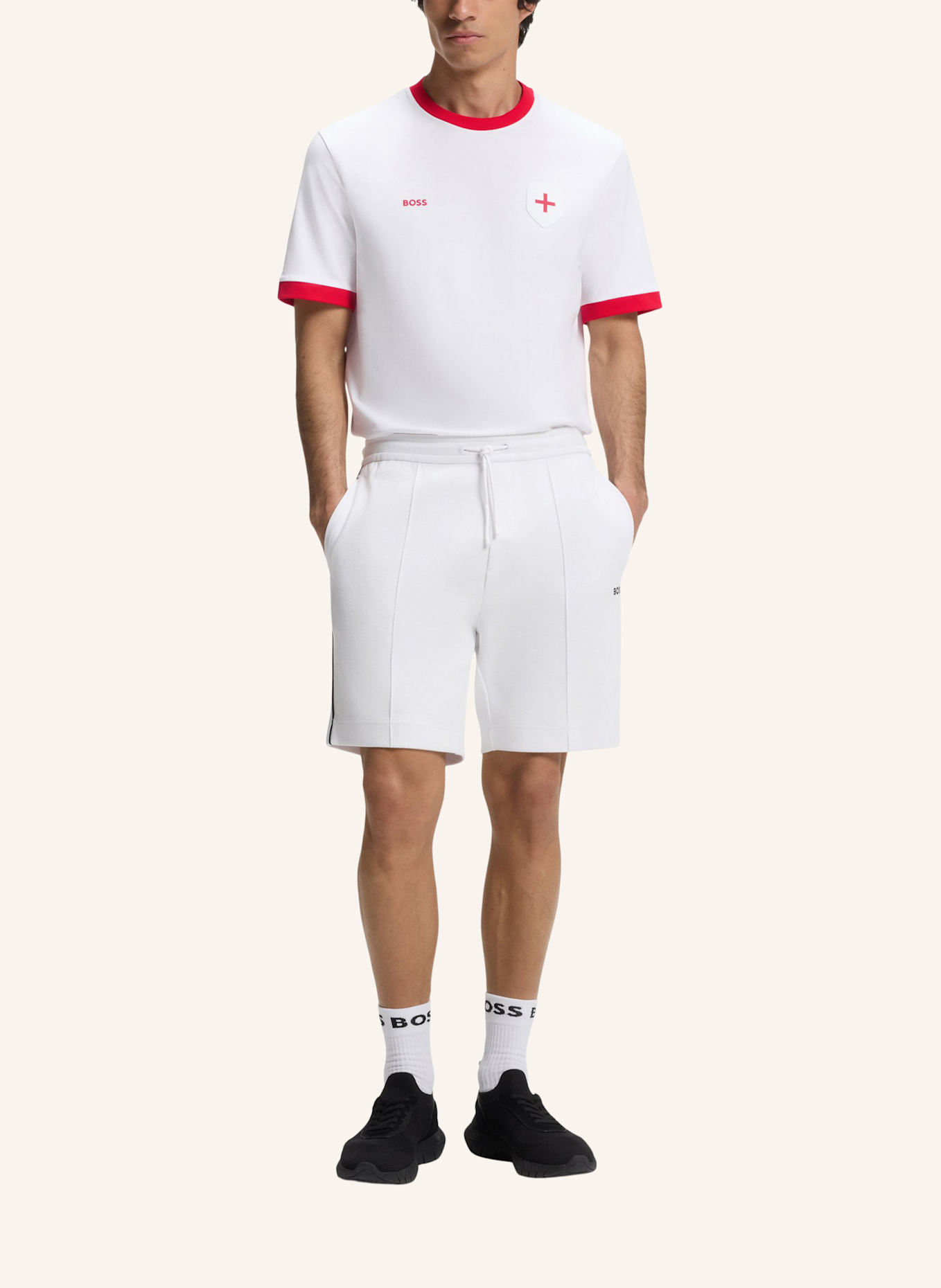 BOSS T-Shirt TS_BB BC LUX TEE Regular Fit: WEISS