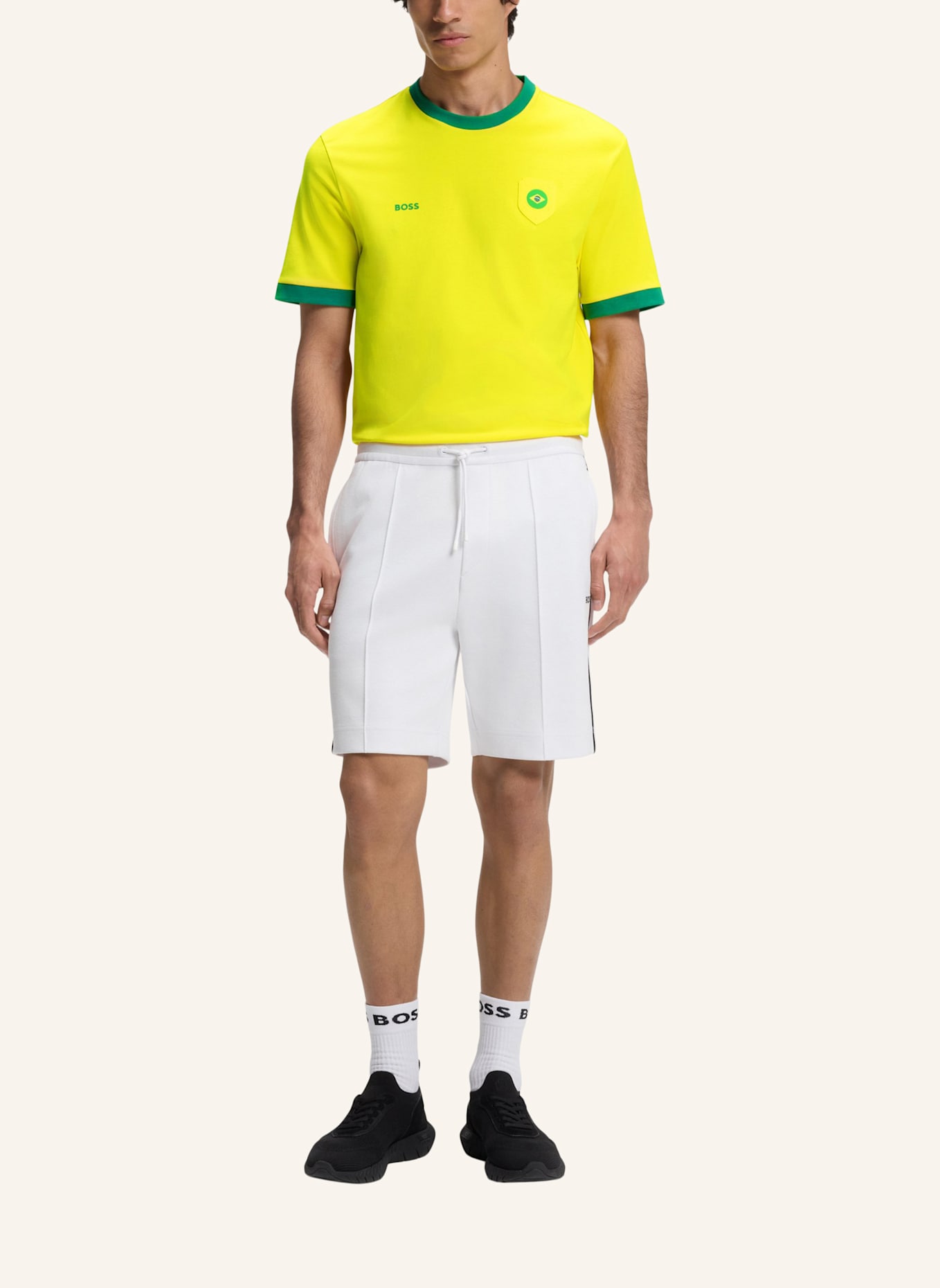 BOSS T-Shirt TS_BB BC LUX TEE Regular Fit: HELLGELB