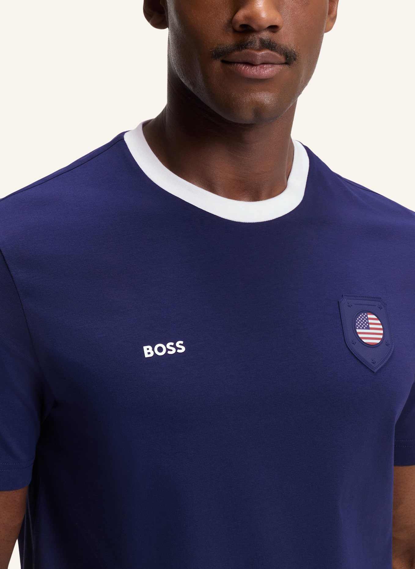 BOSS T-Shirt TS_BB BC LUX TEE Regular Fit: BLAU