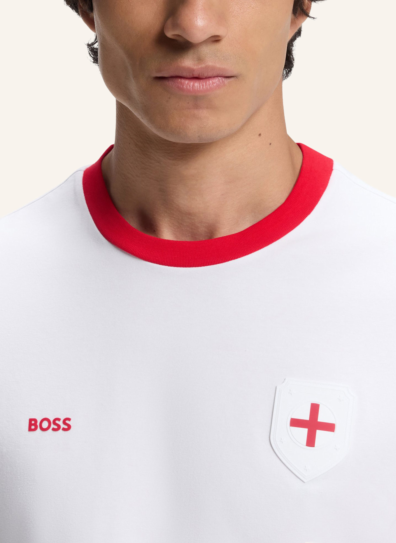 BOSS T-Shirt TS_BB BC LUX TEE Regular Fit: WEISS