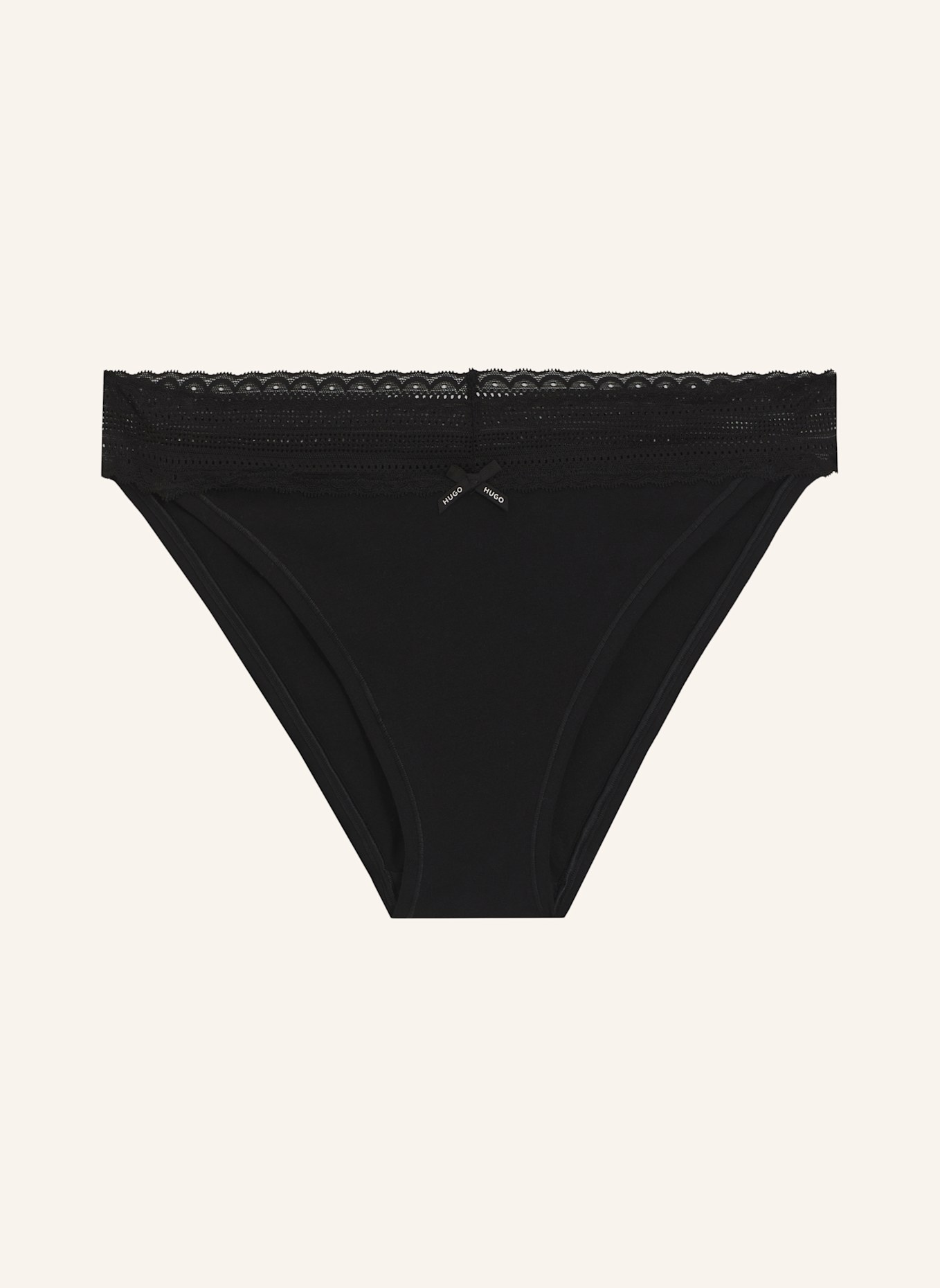 HUGO Slip TRIPLET LACE BRIEF: SCHWARZ