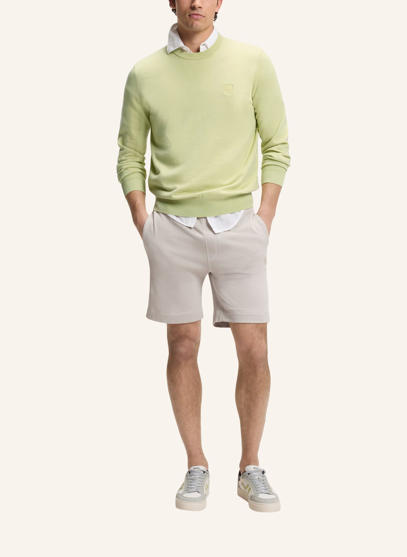 BOSS Pullover KANOVANO: BEIGE