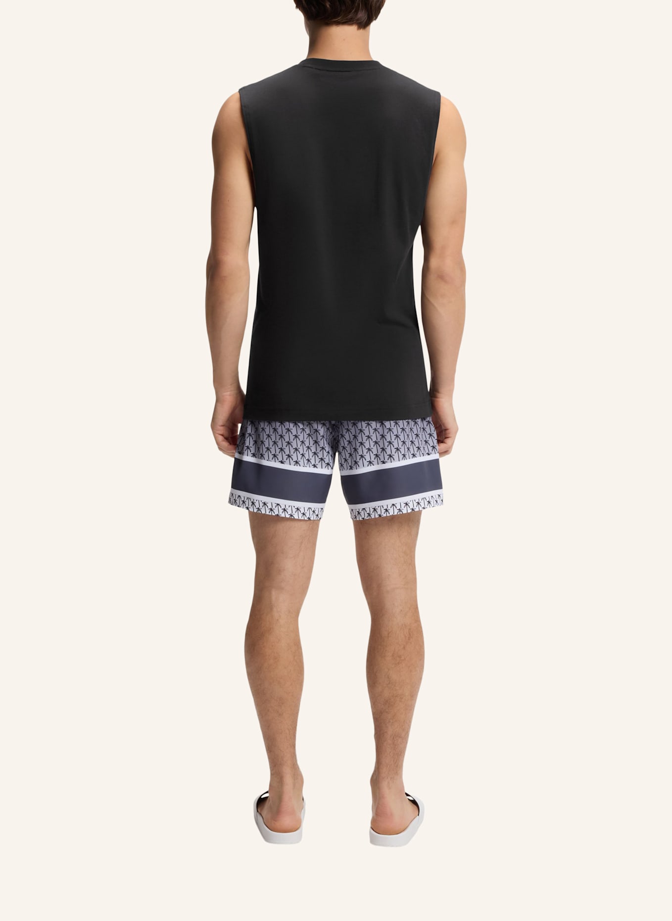 HUGO Strand-Oberteil RAY BEACH_TANK_LOOSE: SCHWARZ