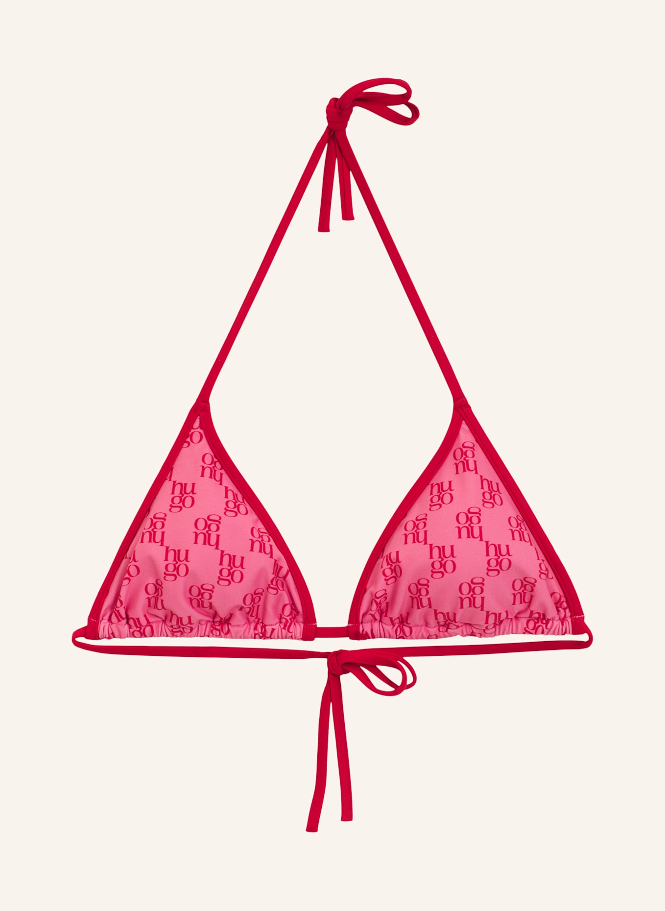 HUGO Bikini-Oberteil MONOGRAM TRIANGLE Regular Fit: PINK