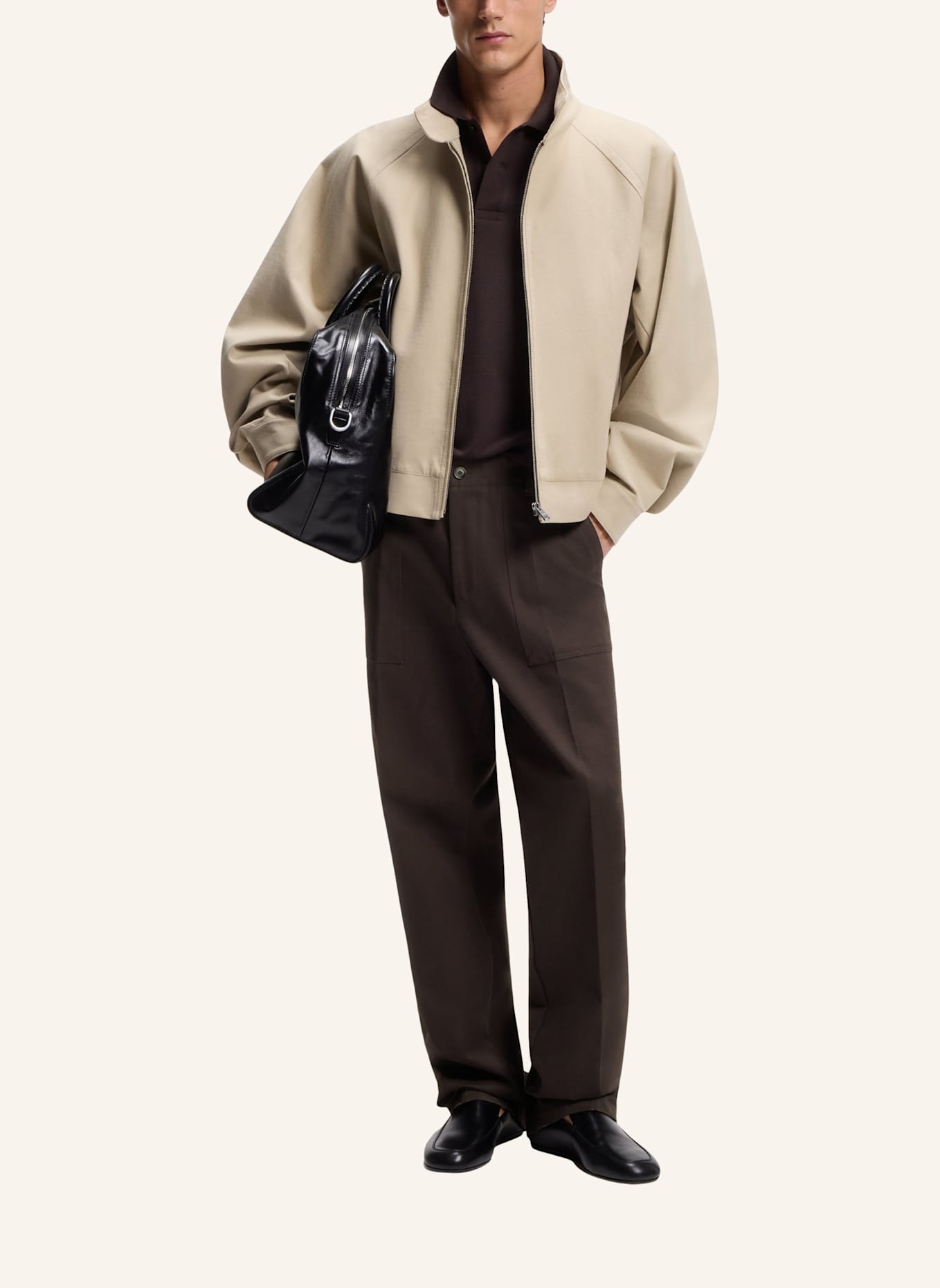 BOSS Casual Hose ROBERTO_RW Relaxed Fit: DUNKELBRAUN