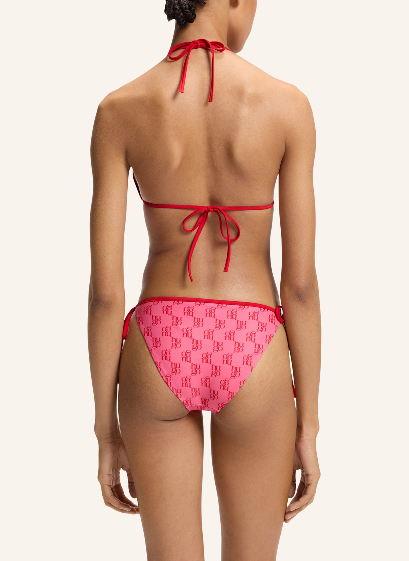 HUGO Bikini-Unterteil MONOGRAM SIDE TIE Regular Fit: PINK