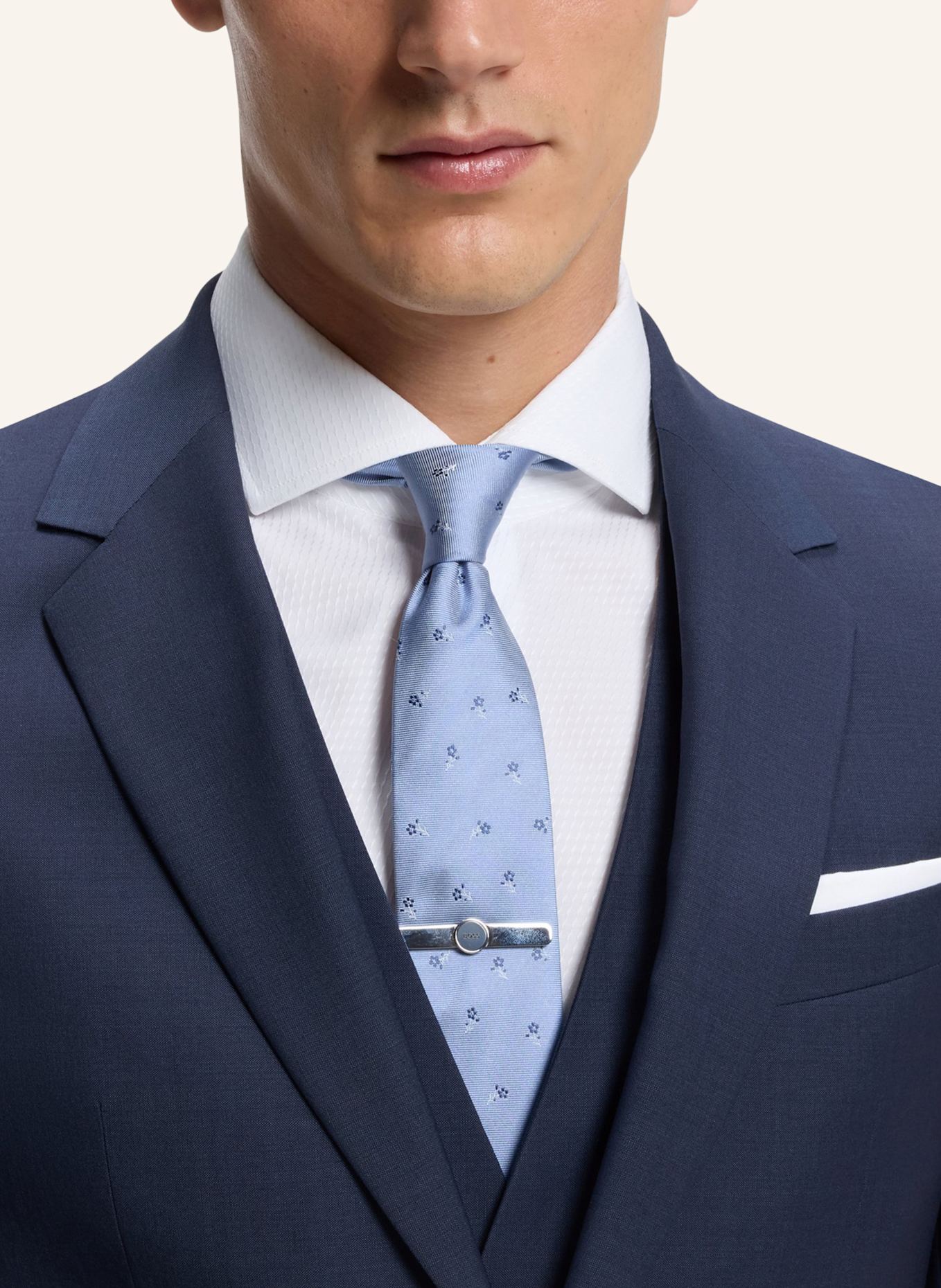 BOSS Business Anzug H-HOUSTON-3PCS-262 Slim Fit: DUNKELBLAU