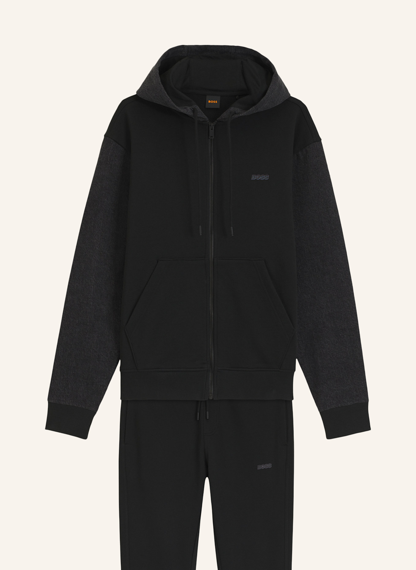 BOSS Sweatshirt TRACKSUITMIXDENIM_IN Relaxed Fit: SCHWARZ