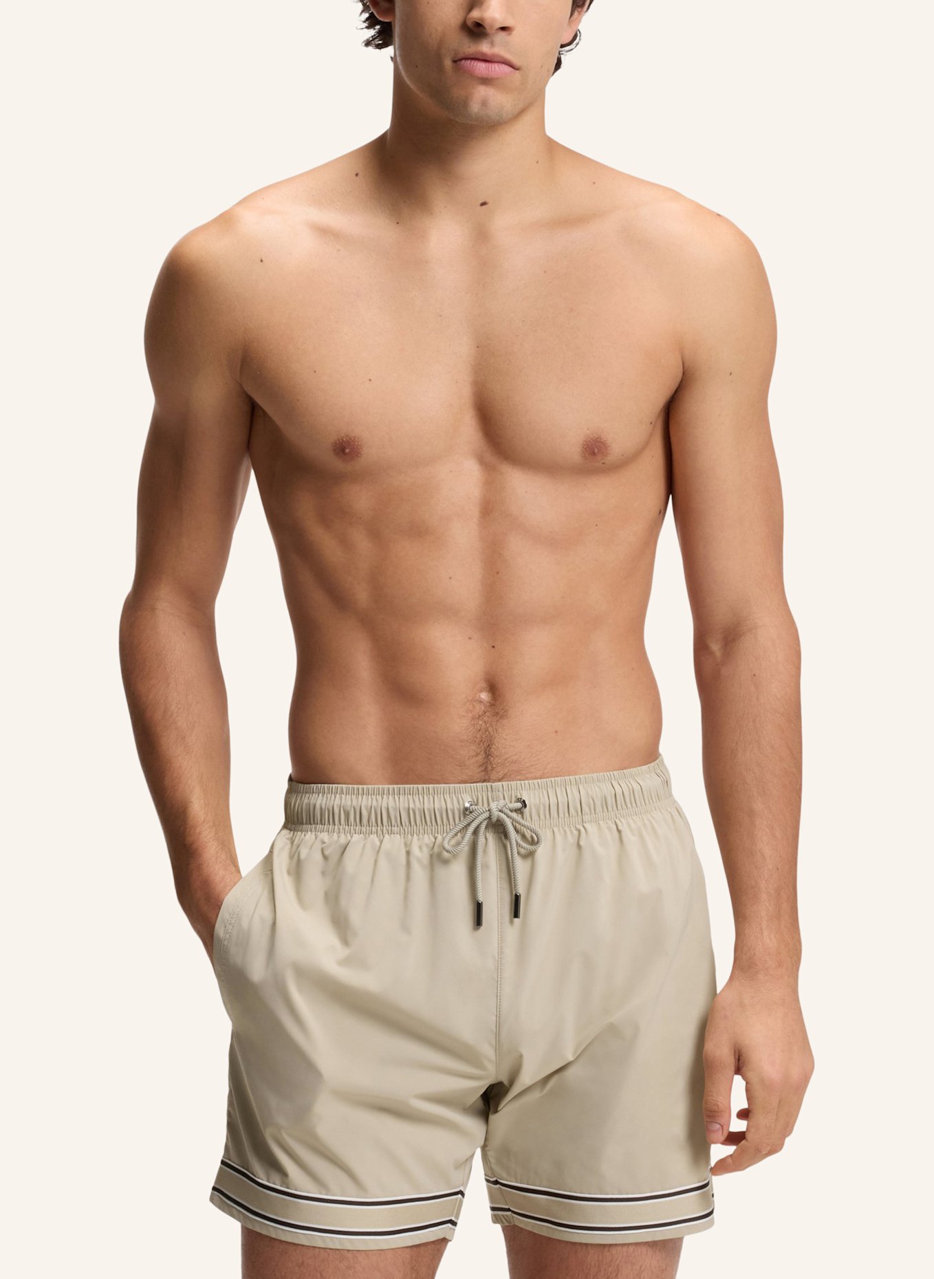 BOSS Badeshort RESORT_TAPE_TRUNKS: BEIGE