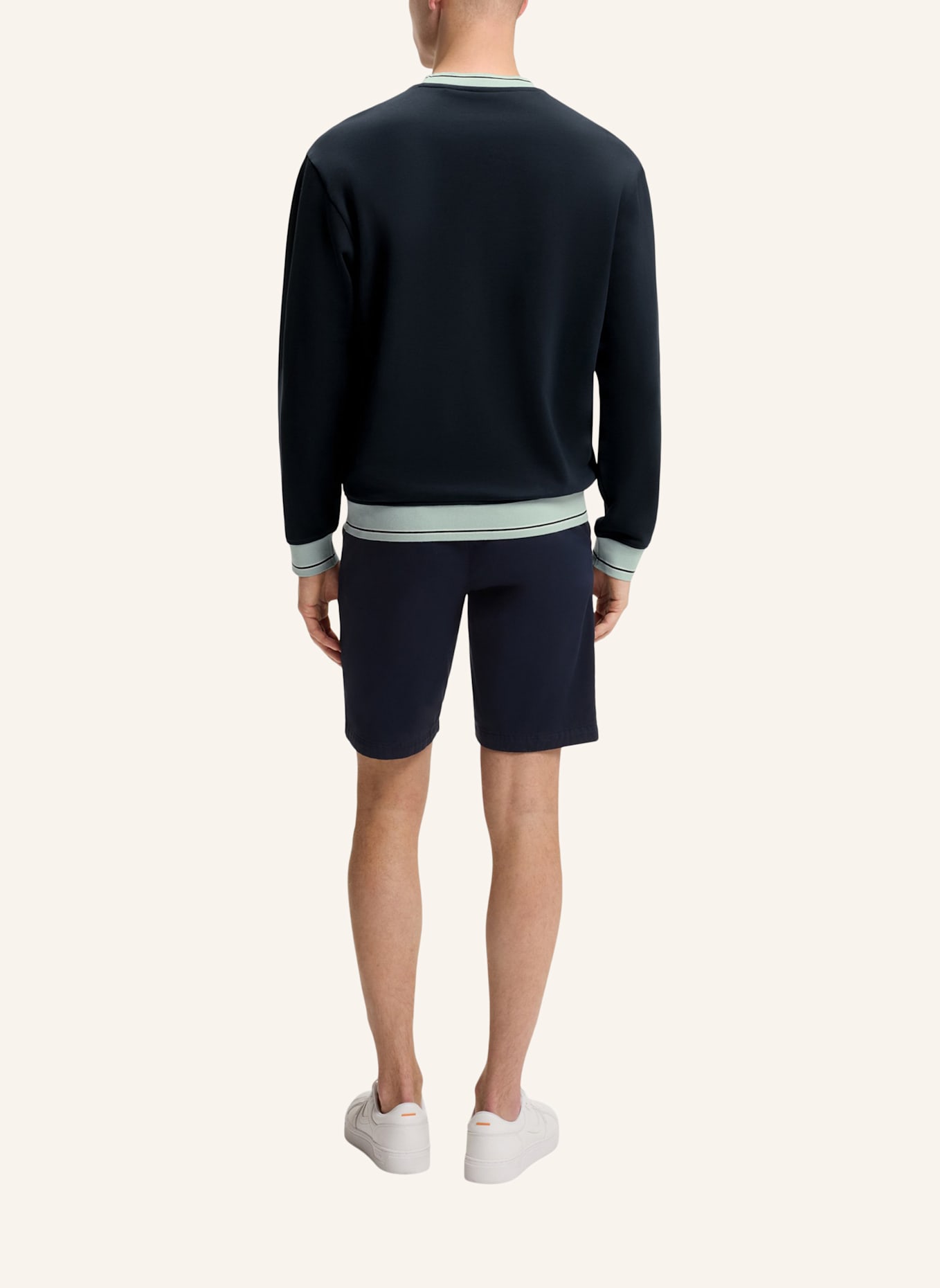 BOSS Sweatshirt WE_BLOCKS Relaxed Fit: DUNKELBLAU