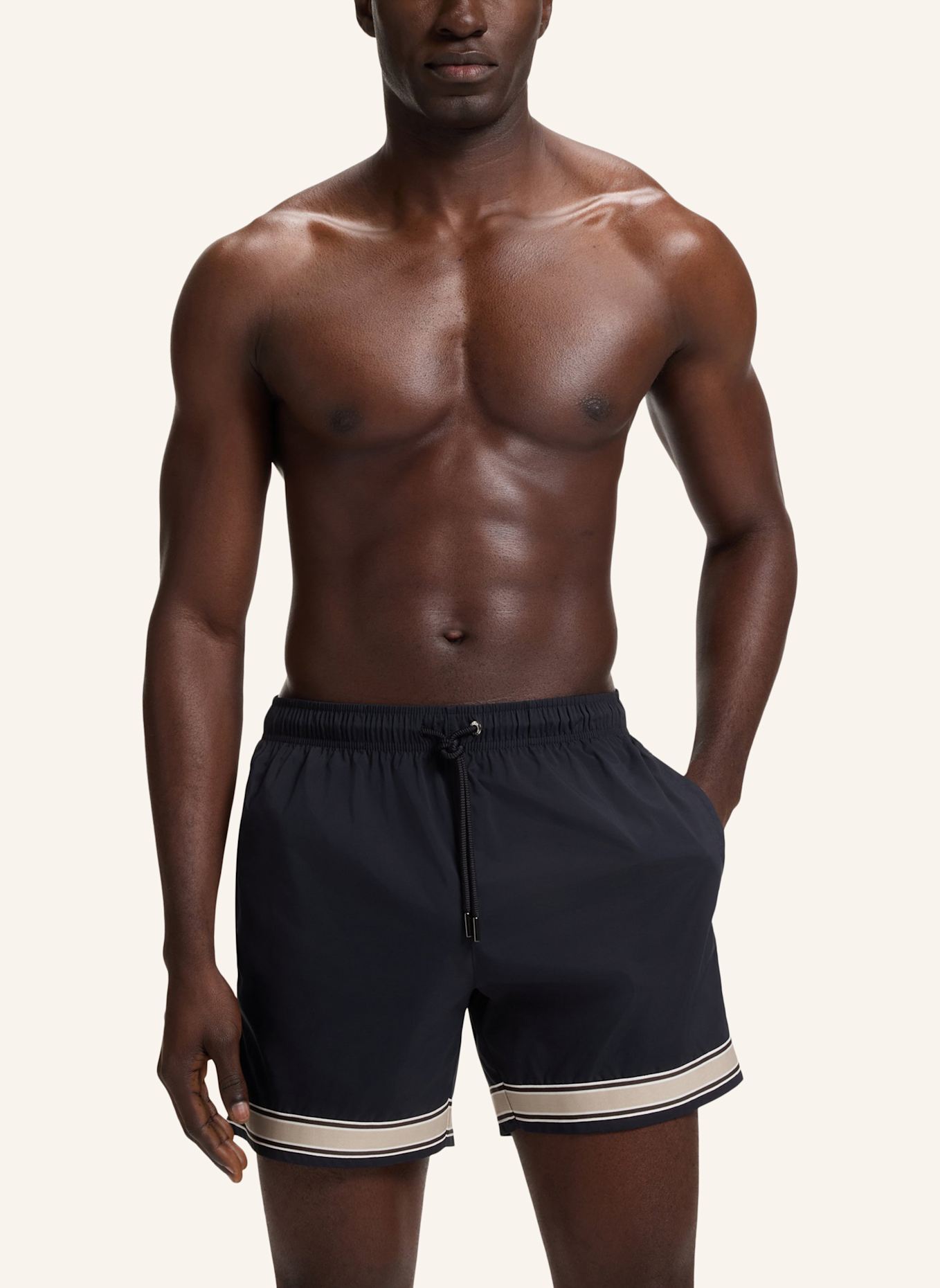 BOSS Badeshort RESORT_TAPE_TRUNKS: DUNKELBLAU