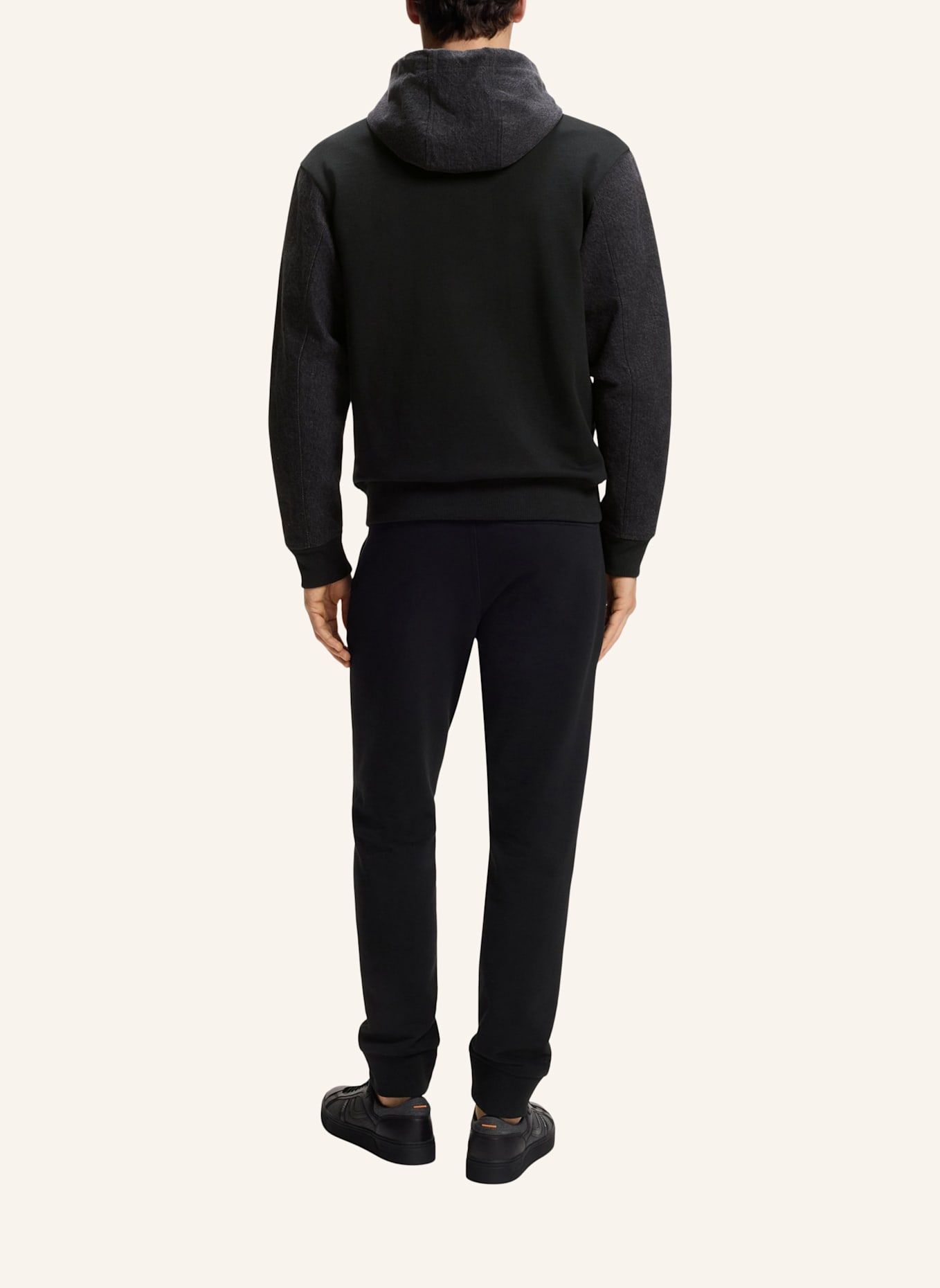 BOSS Sweatshirt TRACKSUITMIXDENIM_IN Relaxed Fit: SCHWARZ