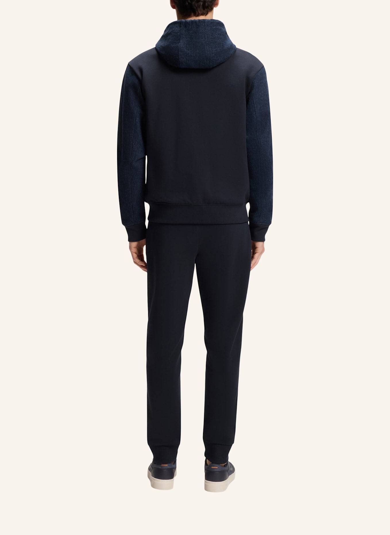 BOSS Sweatshirt TRACKSUITMIXDENIM_IN Relaxed Fit: DUNKELBLAU