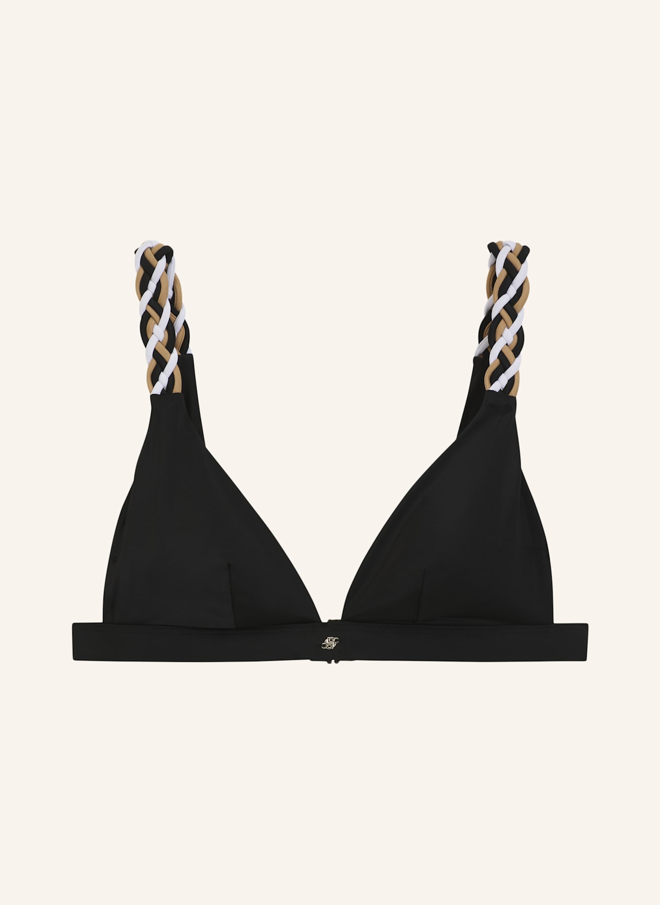 BOSS Bikini-Oberteil TRIANGLE_BOSS BRAID Regular Fit: SCHWARZ