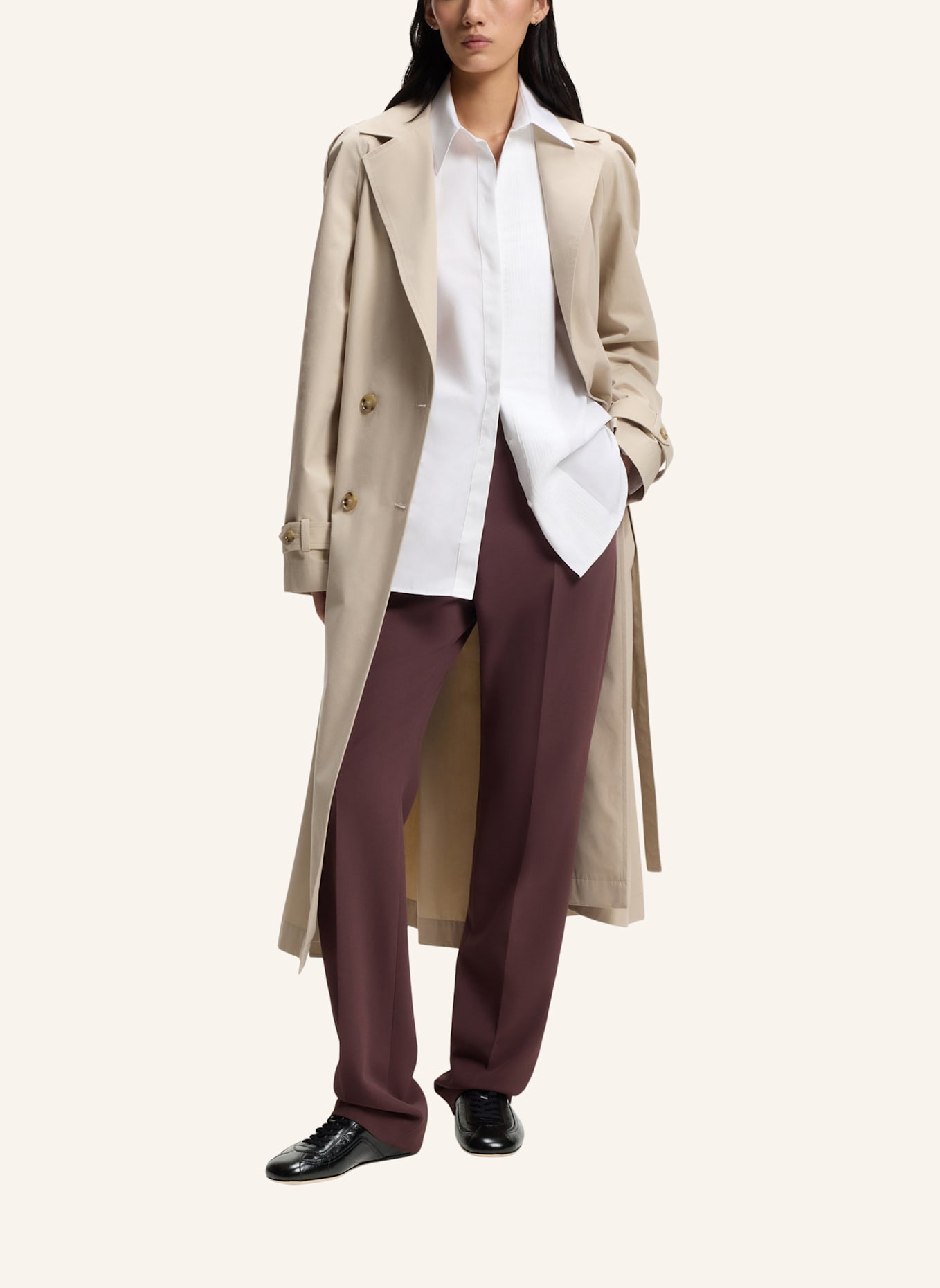 BOSS Flacher Schuh PYNA_OXFR_W_LT: SCHWARZ