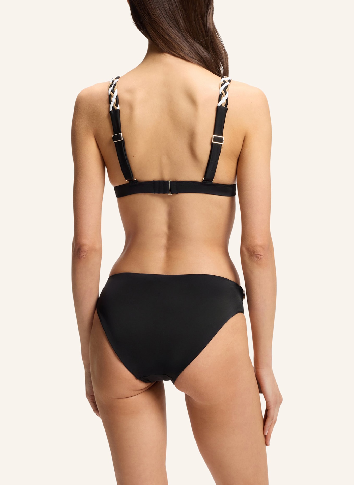 BOSS Bikini-Oberteil TRIANGLE_BOSS BRAID Regular Fit: SCHWARZ