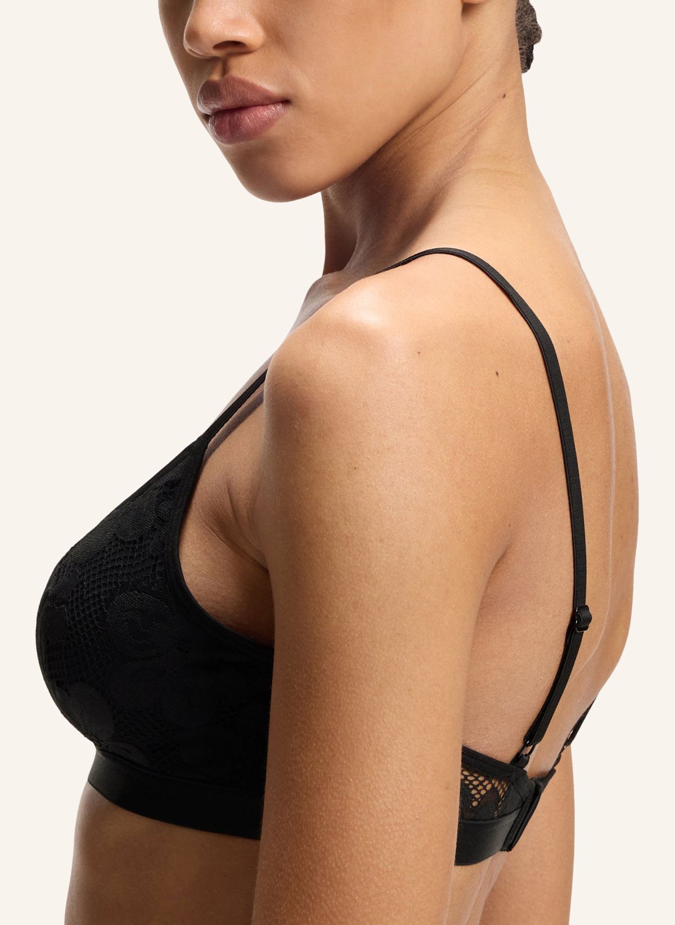 HUGO Bh BLOOM LACE TRIANGLEP: SCHWARZ