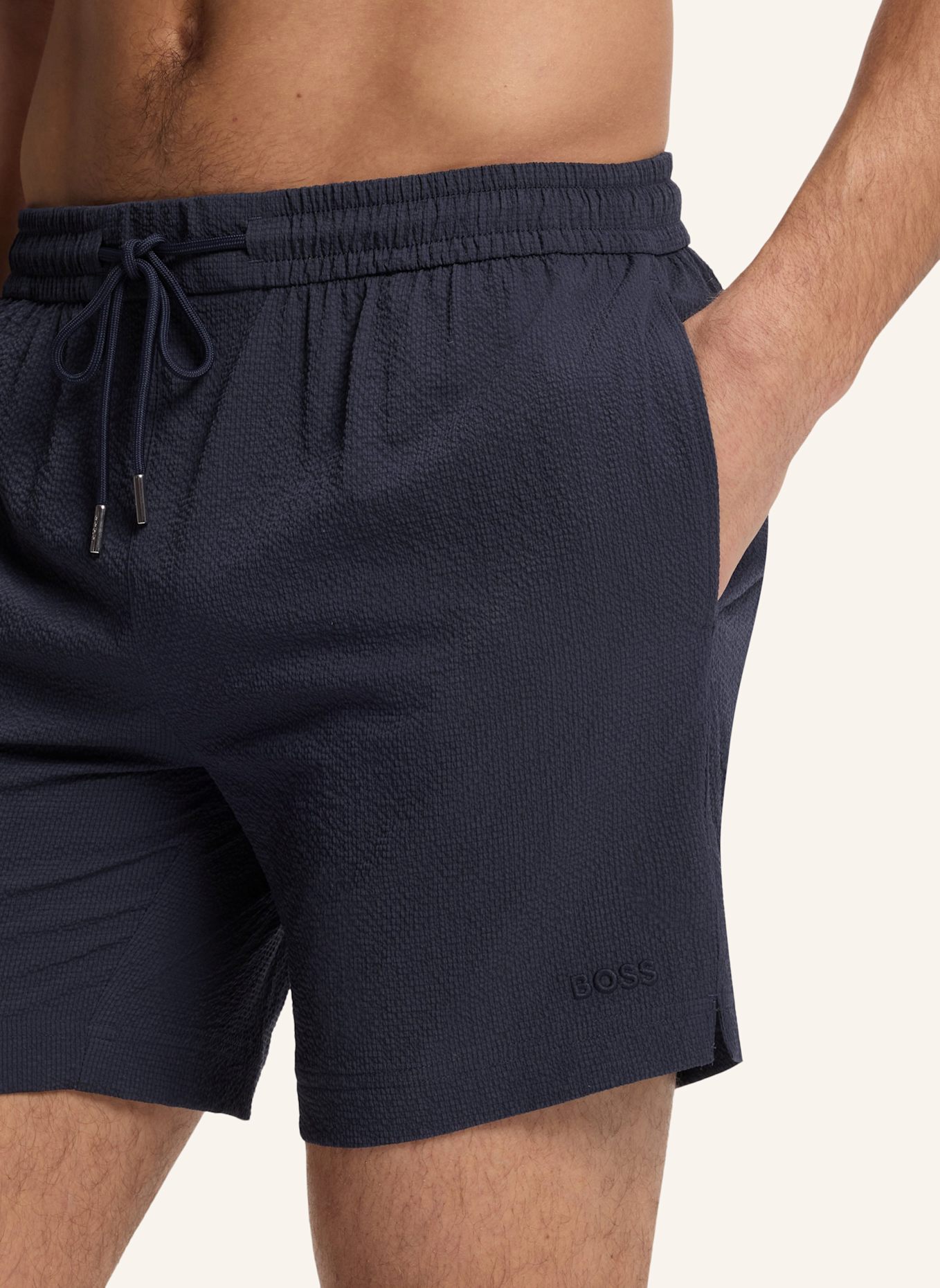 BOSS Badeshort RELAX_TRUNK: DUNKELBLAU