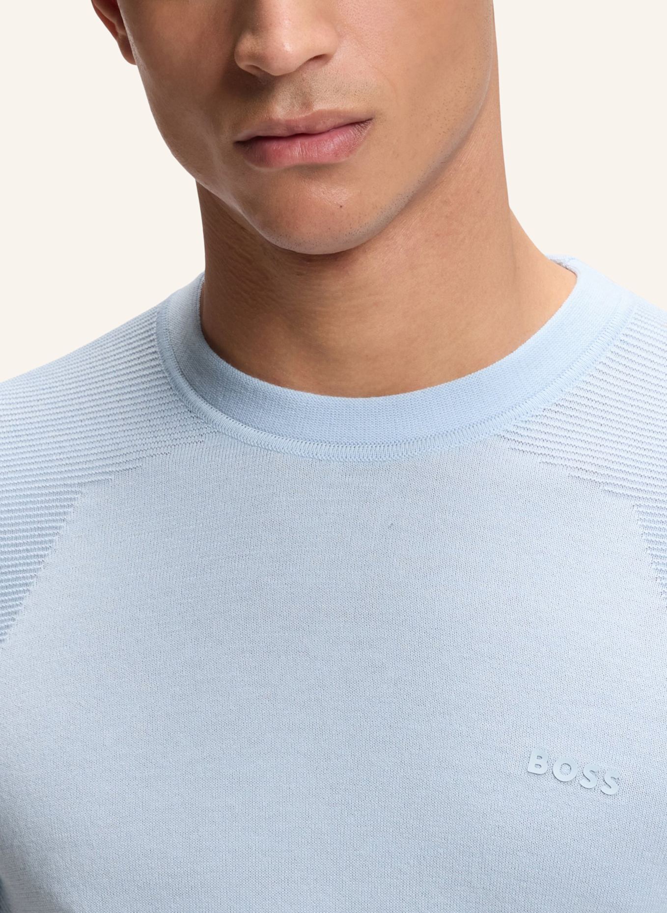 BOSS Pullover KN_MOMENTUM-LITE CN Regular Fit: BLAU