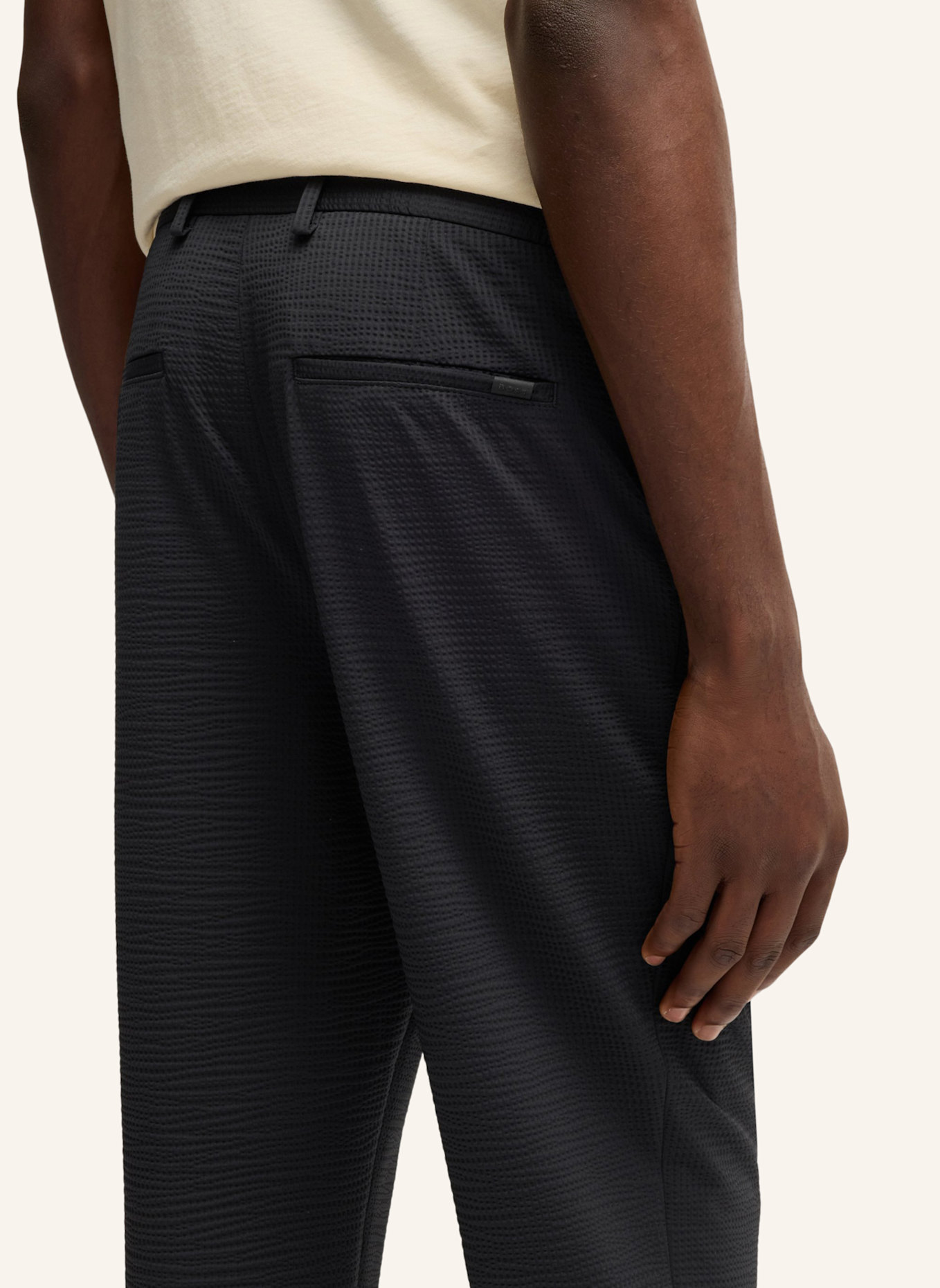 BOSS Business Hose P-PERIN-J-EL-WG-252 Tapered Fit: SCHWARZ