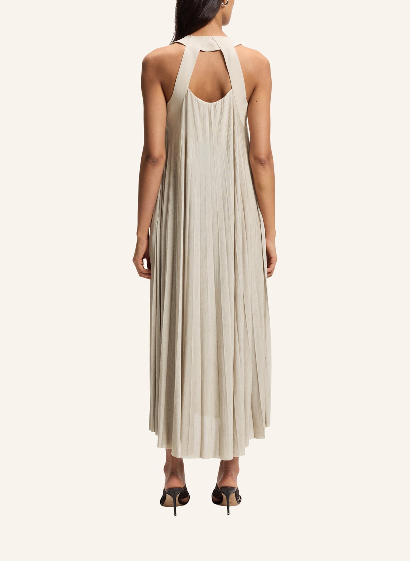 BOSS Jersey-Kleid EDACKI Relaxed Fit: BEIGE