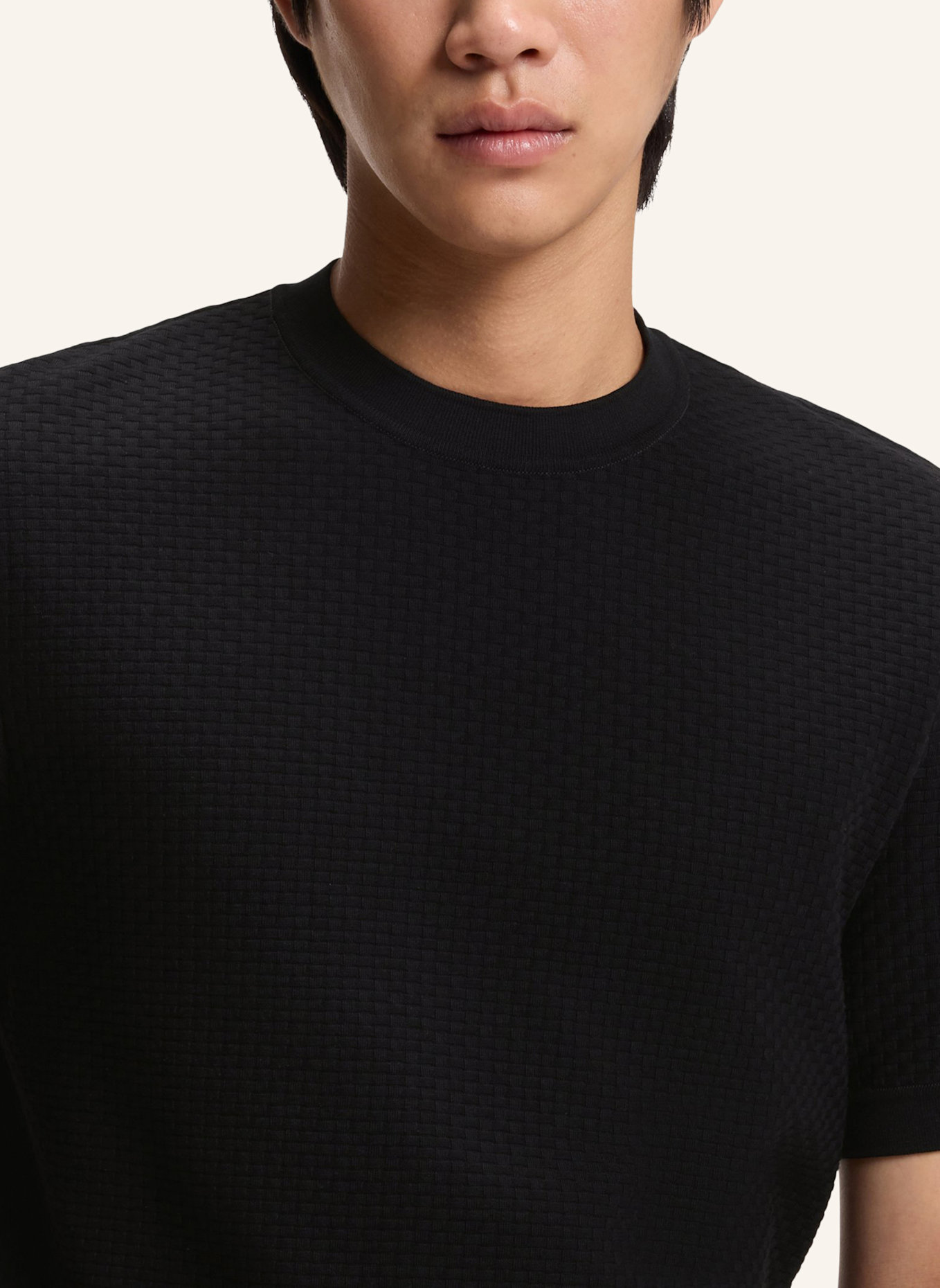 BOSS T-Shirt L-TESAR 17 Regular Fit: SCHWARZ