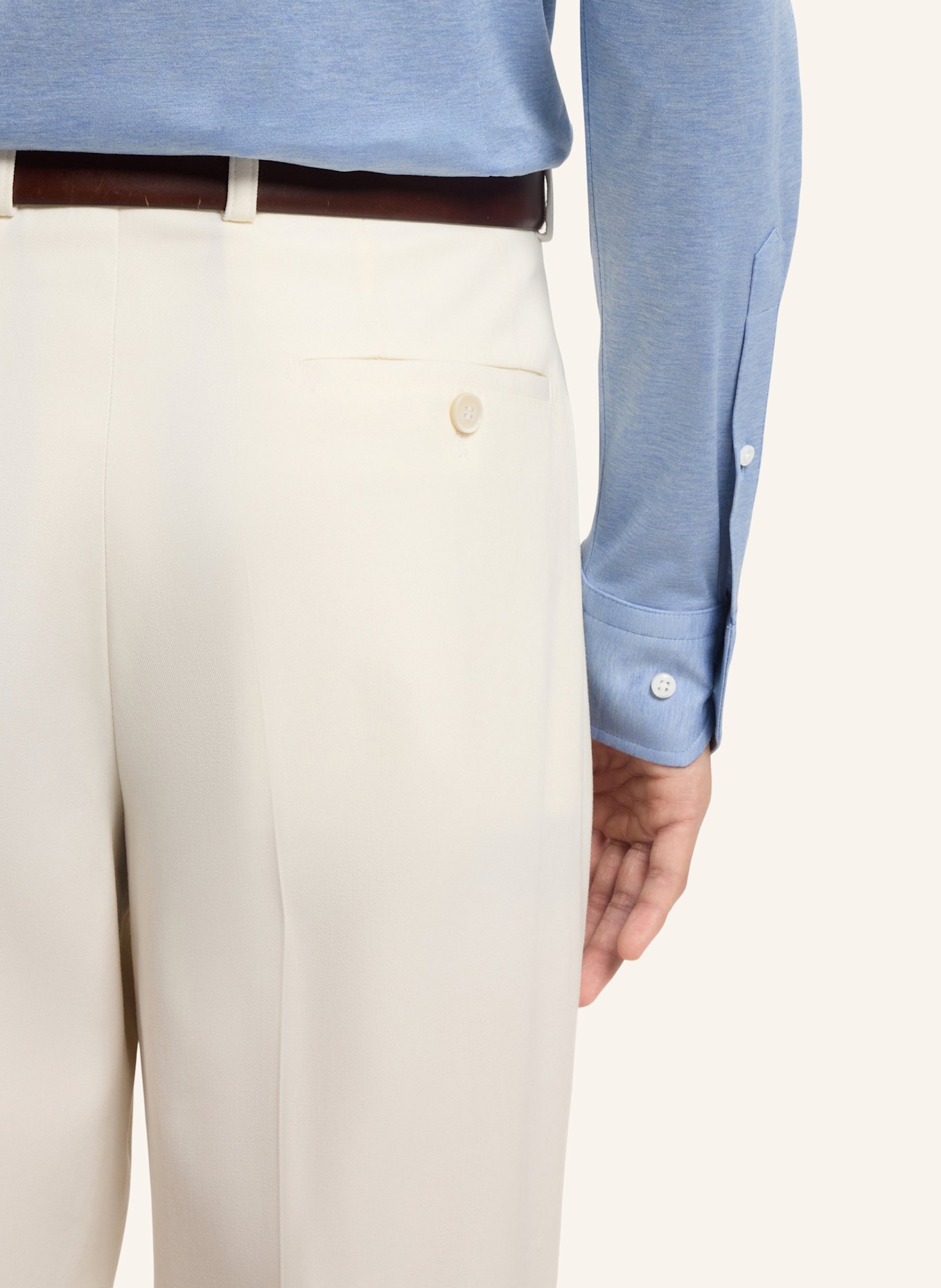 BOSS Business Hose L-PEET-FLAT-253 Tapered Fit: WEISS