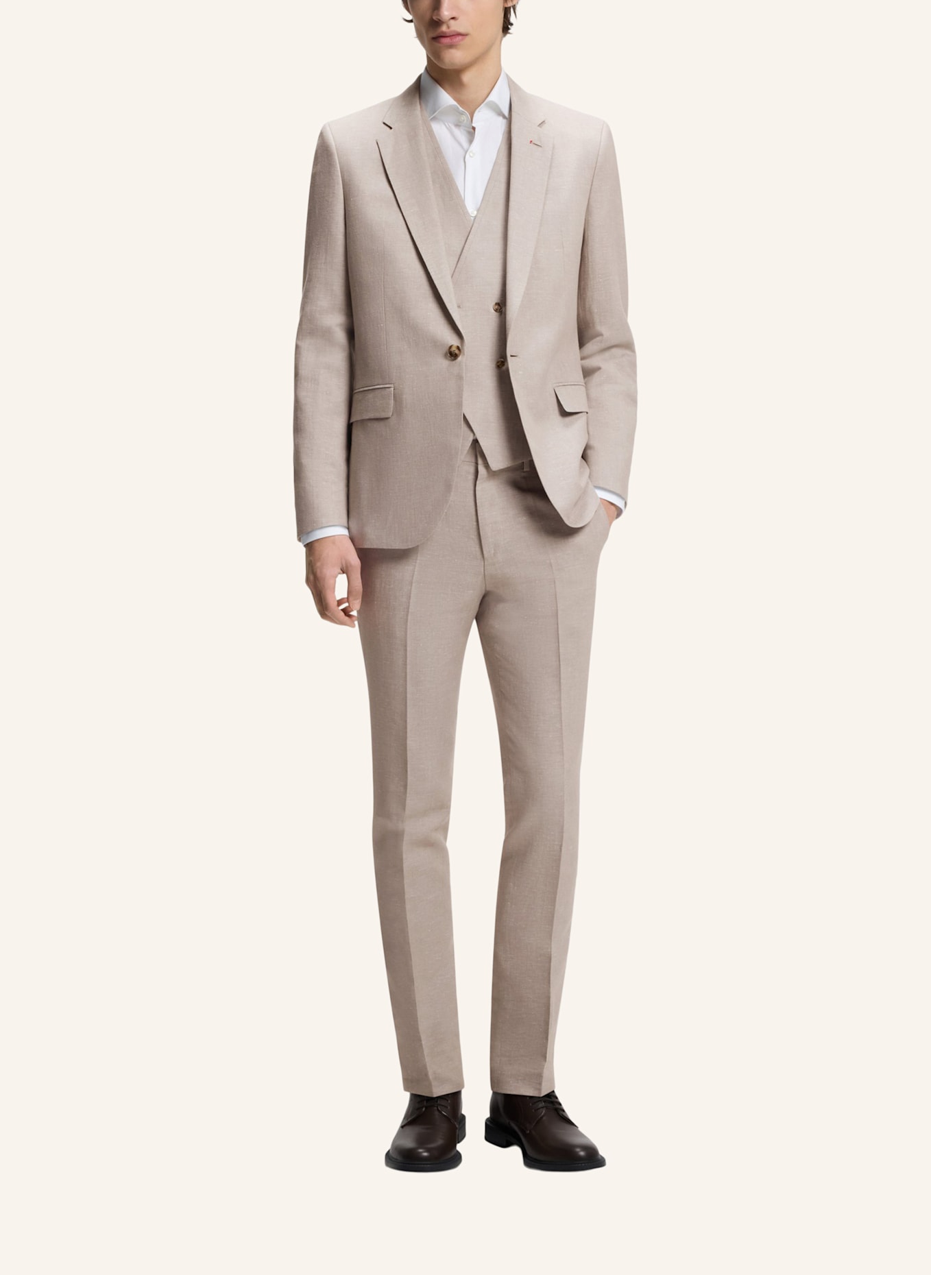 HUGO Business Anzug ARTI/HESTEN242V1X Extra-Slim Fit: HELLBRAUN